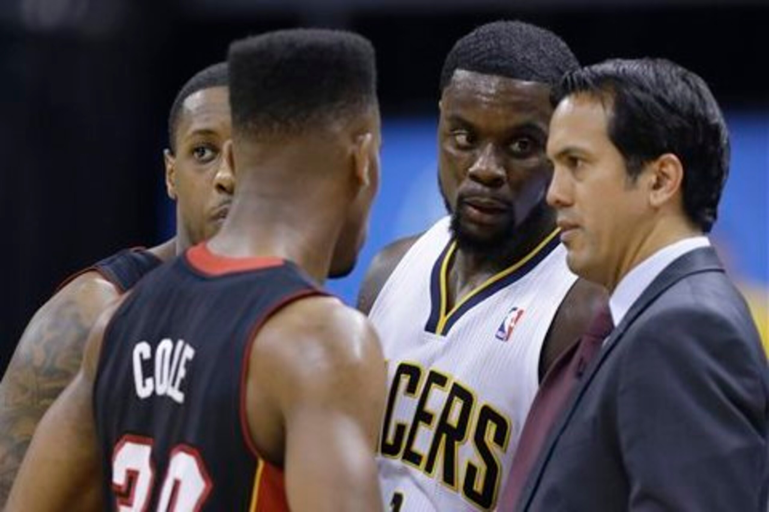 Lance Stephenson played the role of Heat instigator in Game 5, even joining a Miami huddle.