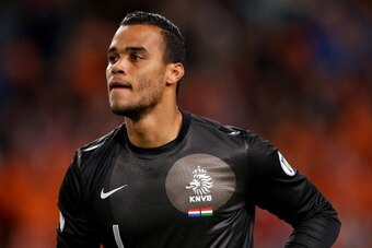 AMSTERDAM, NETHERLANDS - OCTOBER 11:  Michel Vorm of Holland during the FIFA 2014 World Cup Qualifing match between Holland and Hungary at Amsterdam Arena on October 11, 2013 in Amsterdam, Netherlands.  (Photo by Scott Heavey/Getty Images)