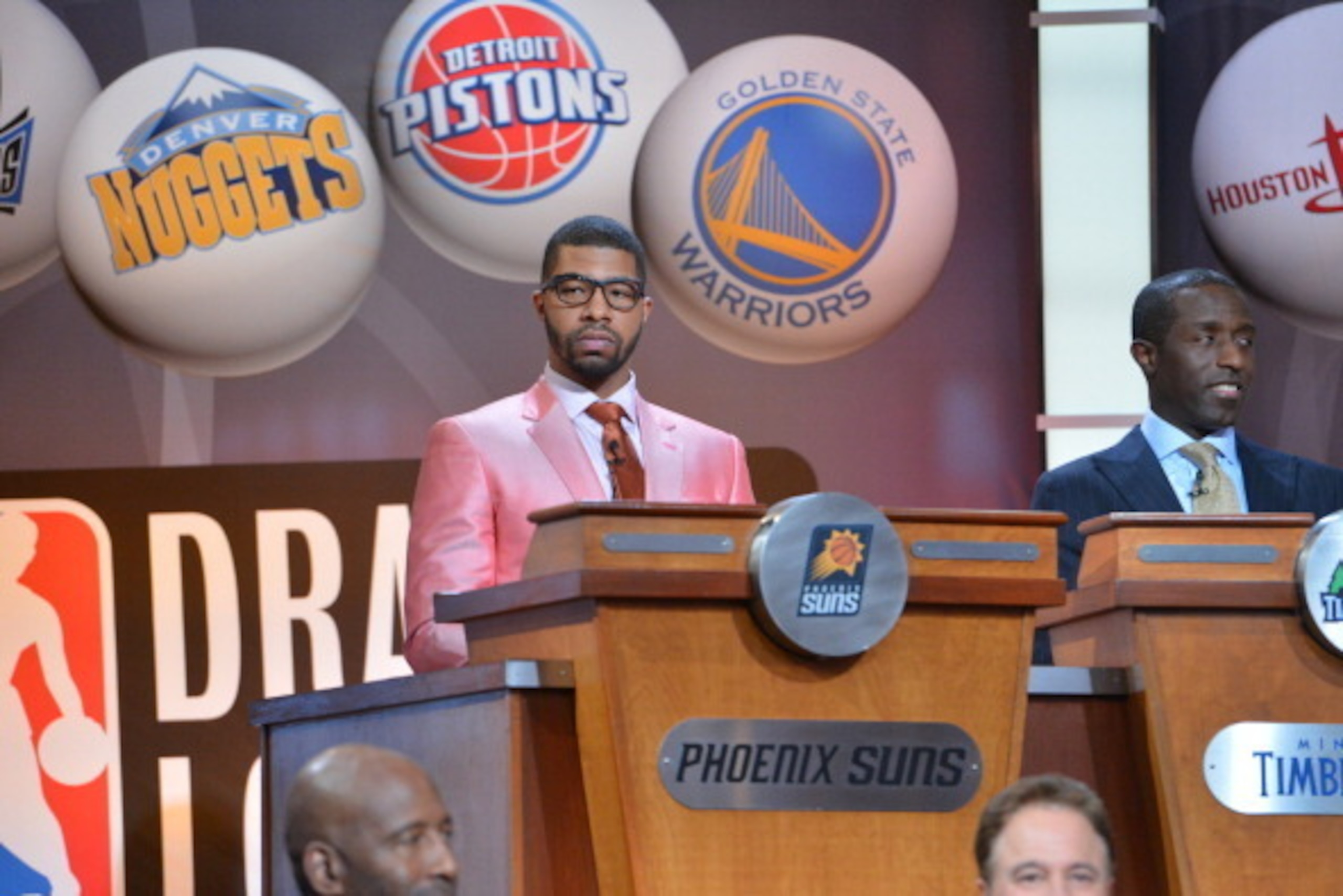 NEW YORK - MAY 20: Markieff Morris of the Phoenix Suns during the 2014 NBA Draft Lottery on May 20, 2014 at the ABC News' 'Good Morning America' Times Square Studio in New York City.  NOTE TO USER: User expressly acknowledges and agrees that, by downloadi