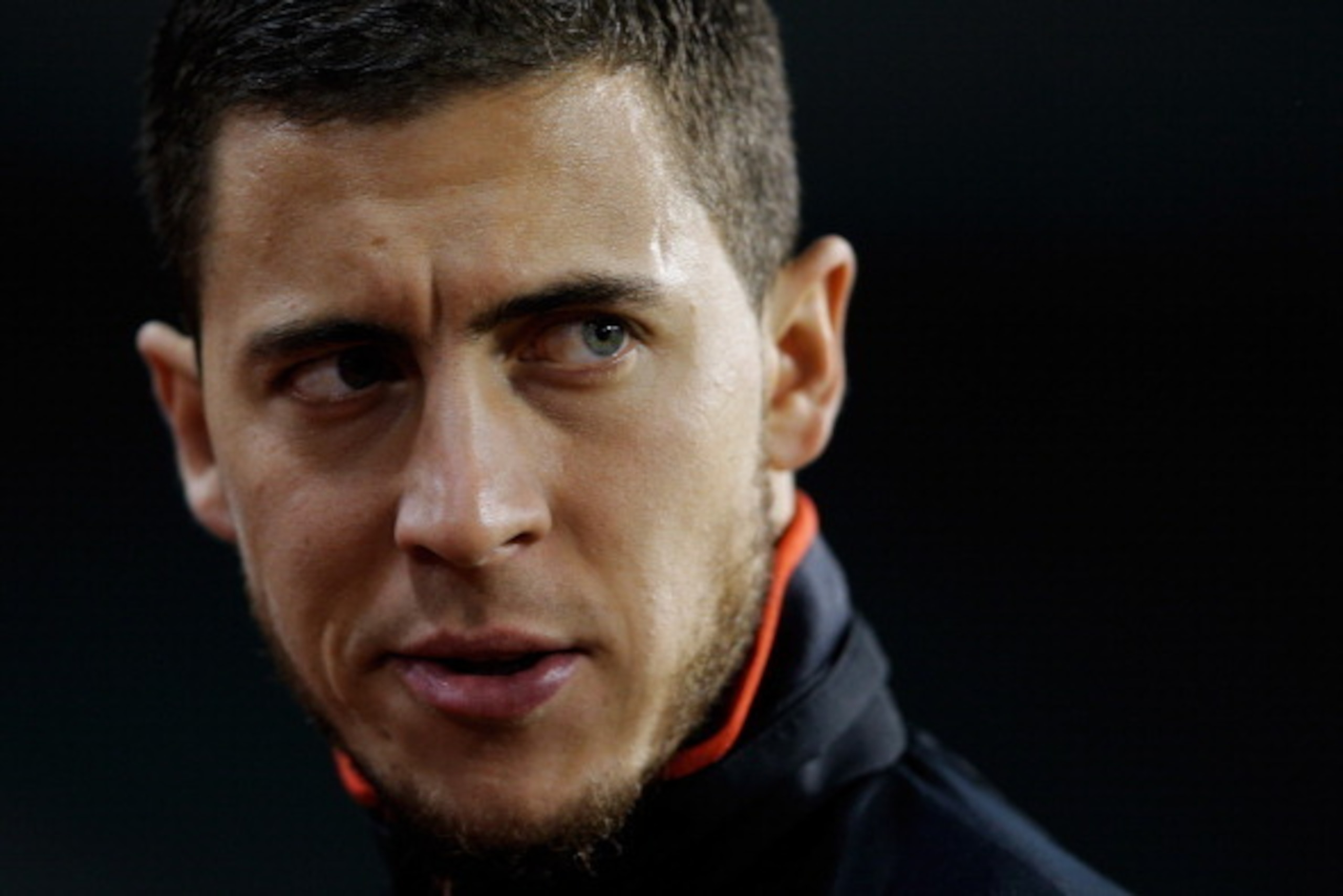 BRUSSELS, BELGIUM - OCTOBER 15:  Eden Hazard of Belgium looks on prior to the FIFA 2014 World Cup Qualifying Group A match between Belgium and Wales at King Baudouin Stadium on October 15, 2013 in Brussels, Belgium.  (Photo by Dean Mouhtaropoulos/Getty Im