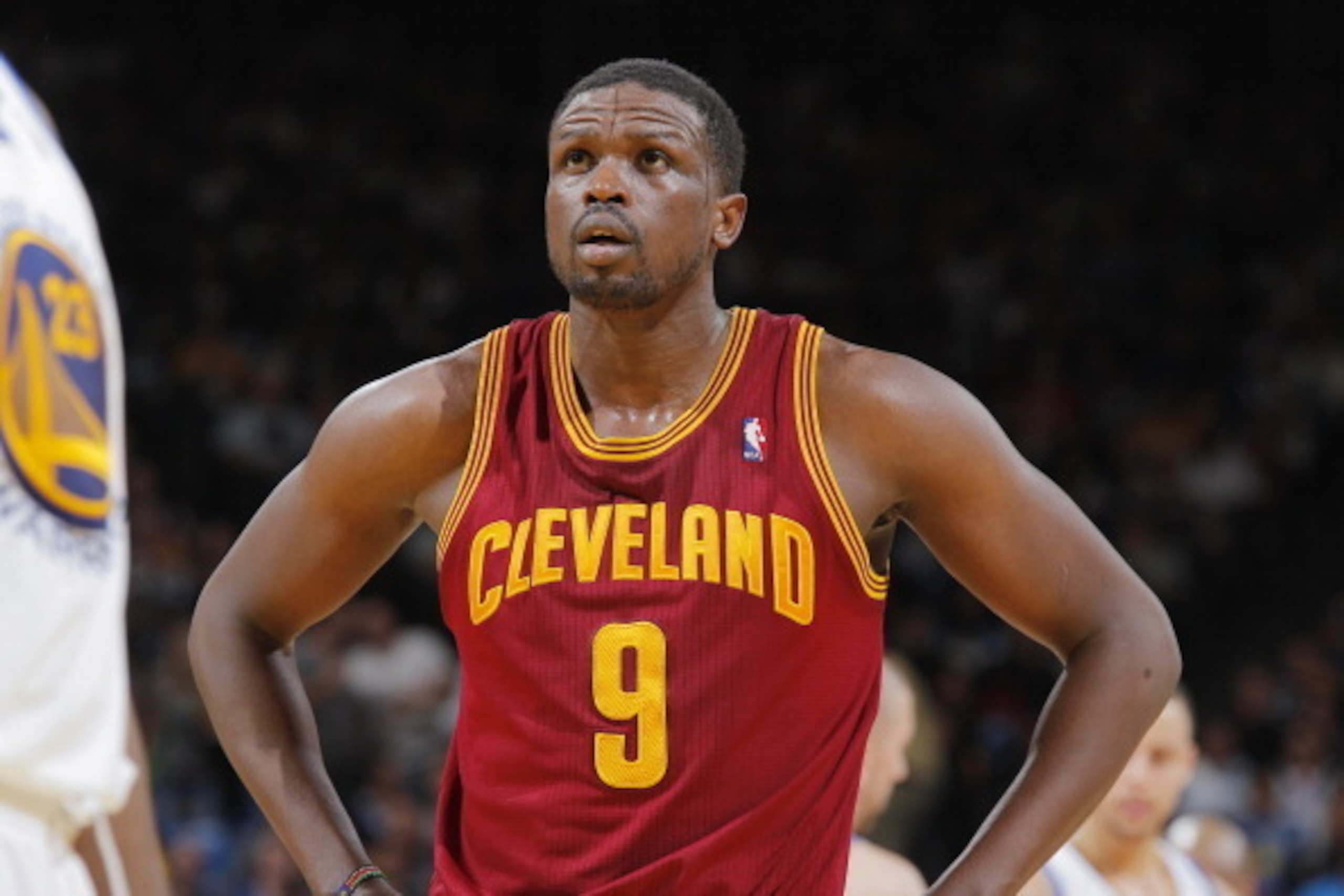 OAKLAND, CA - MARCH 14: Luol Deng #9 of the Cleveland Cavaliers in a game against the Golden State Warriors on March 14, 2014 at Oracle Arena in Oakland, California. NOTE TO USER: User expressly acknowledges and agrees that, by downloading and or using th