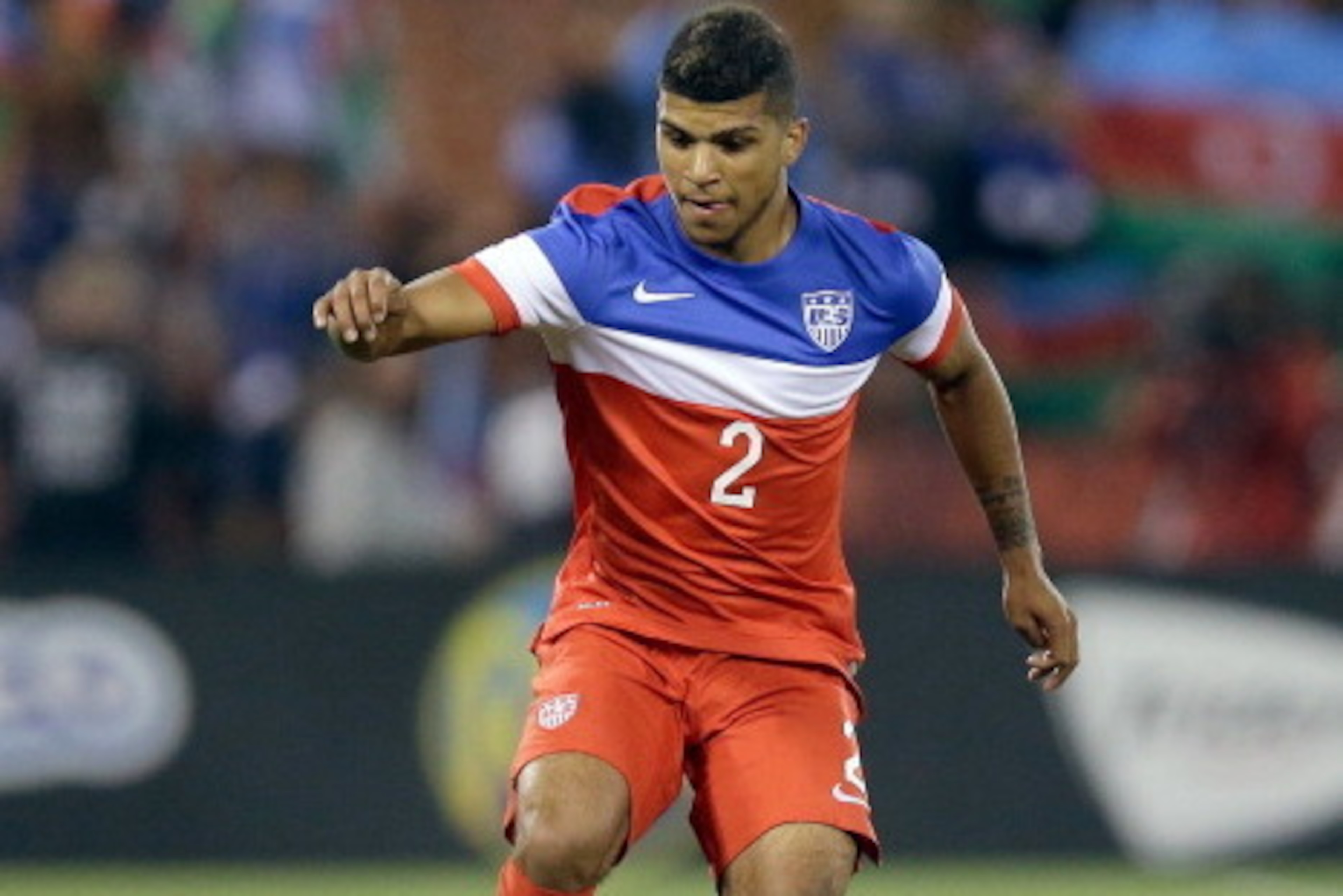 SAN FRANCISCO, CA - MAY 27:  DeAndre Yedlin #2 of the United States in action against Azerbaijan during their match at Candlestick Park on May 27, 2014 in San Francisco, California.  (Photo by Ezra Shaw/Getty Images)