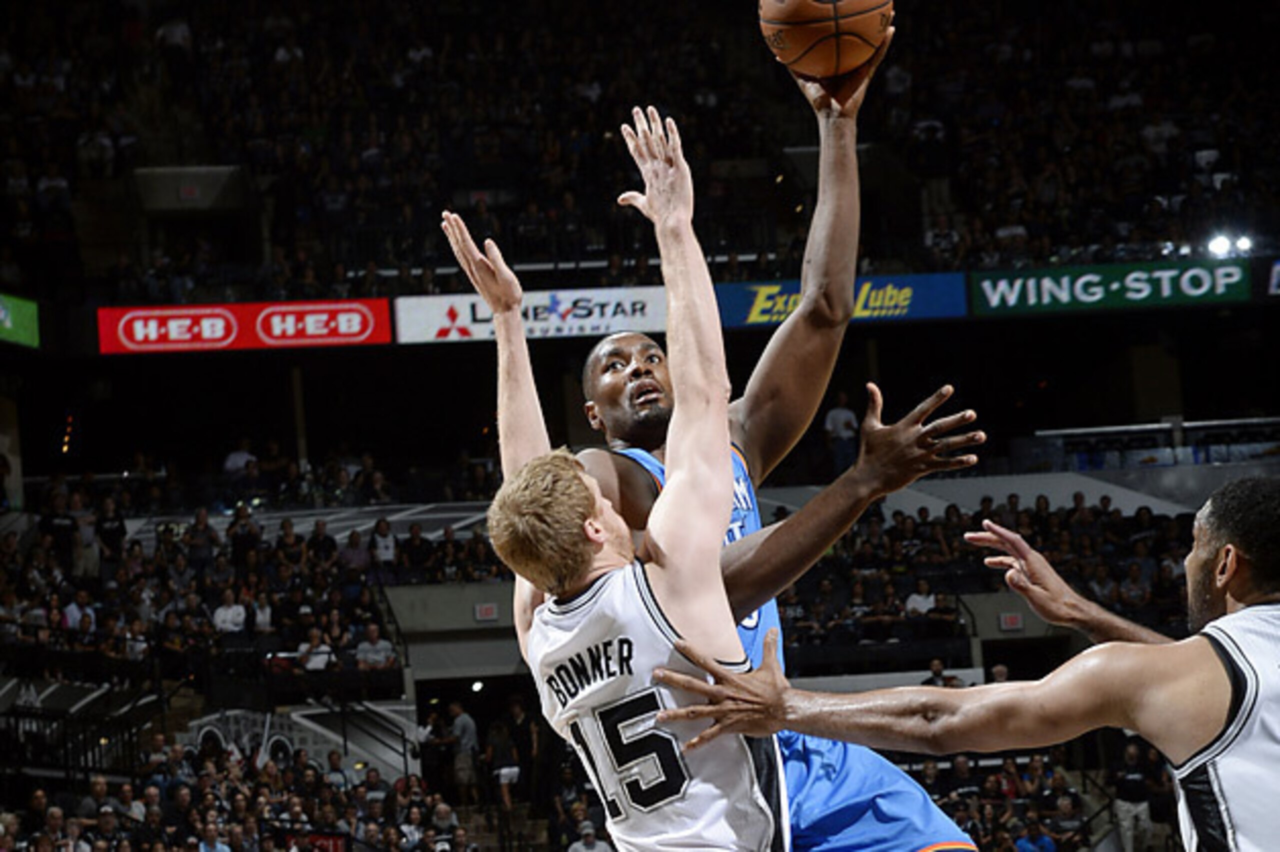 Matt Bonner didn't score a point for the Spurs in Game 5, but his presence was enough to draw Serge Ibaka away from the rest of San Antonio's offense.