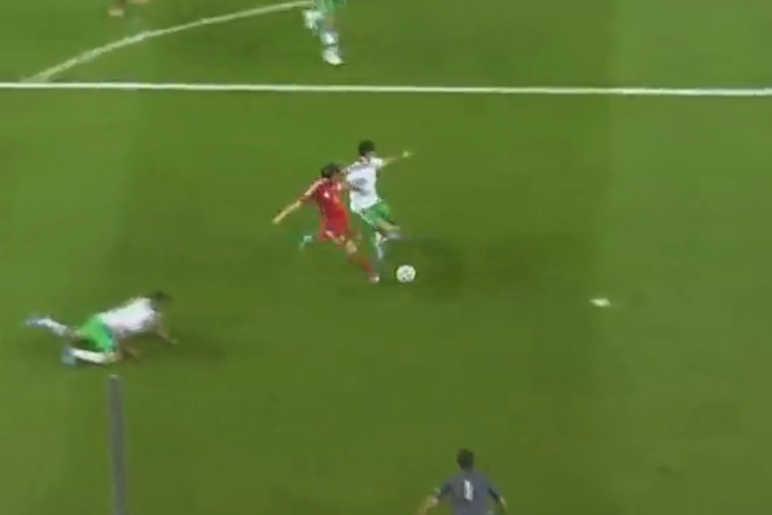 Fabregas instantly caused trouble.