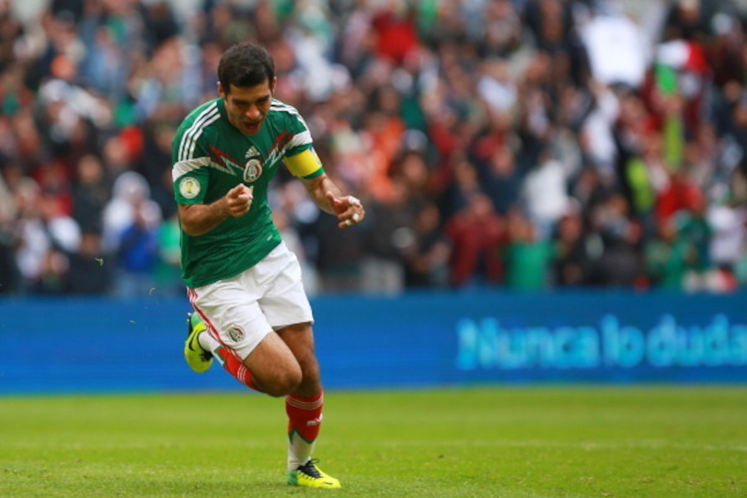 MEXICO CITY, MEXICO - NOVEMBER 13: Rafael Marquez of Mexico celebrates during a match between Mexico and New Zealand as part of the FIFA World Cup Qualifiers at Azteca Stadium on November 13, 2013 in Mexico City, Mexico. (Photo by Hector Vivas/Getty Image MEXICO CITY, MEXICO - NOVEMBER 13: Rafael Marquez of Mexico celebrates during a match between Mexico and New Zealand as part of the FIFA World Cup Qualifiers at Azteca Stadium on November 13, 2013 in Mexico City, Mexico. (Photo by Hector Vivas/Getty Image
