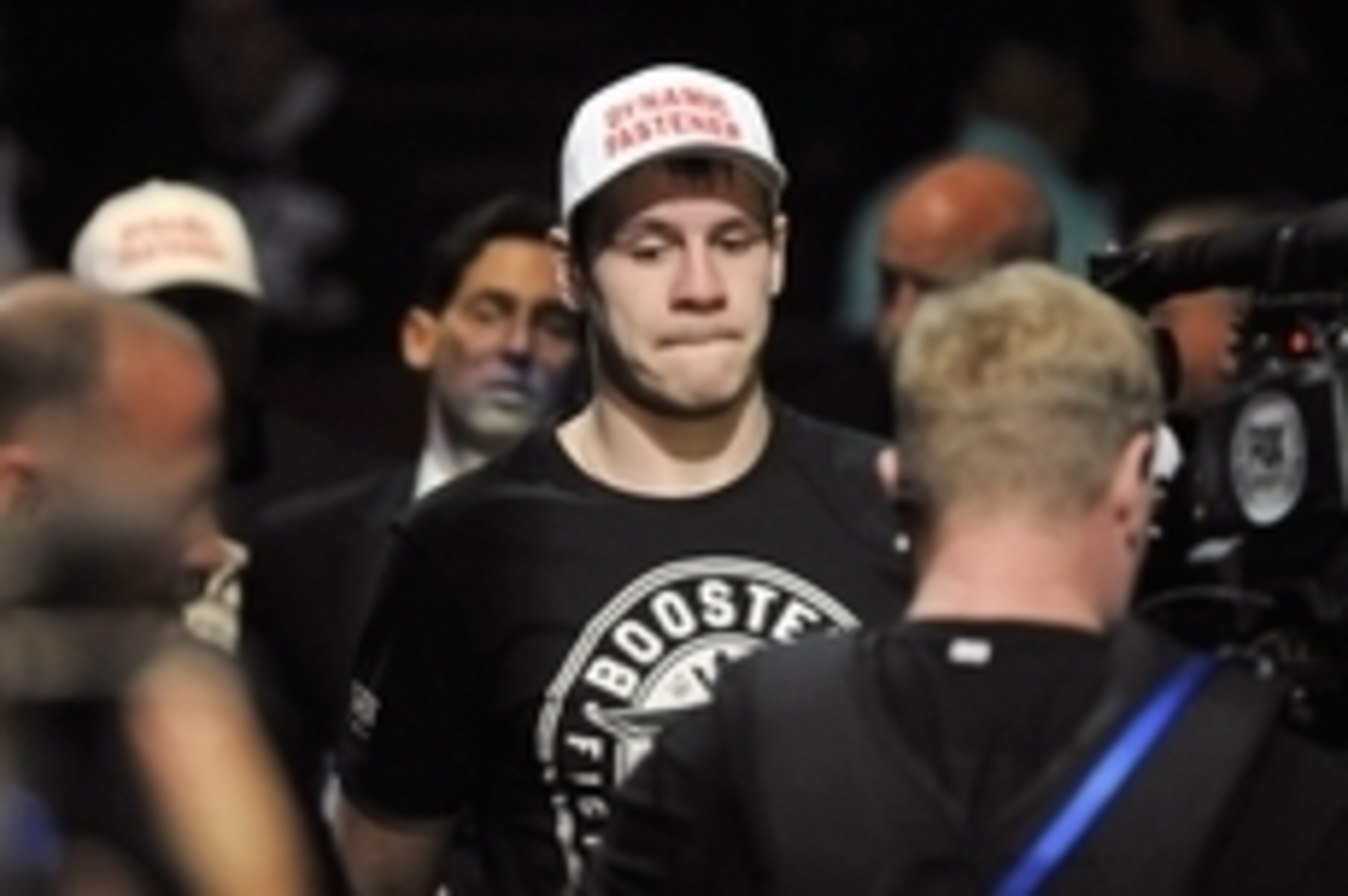 Jan 25, 2014; Chicago, IL, USA; Nikita Krylov before his fight against Walt Harris during UFC on FOX 10 at the United Center. Mandatory Credit: David Banks-USA TODAY Sports