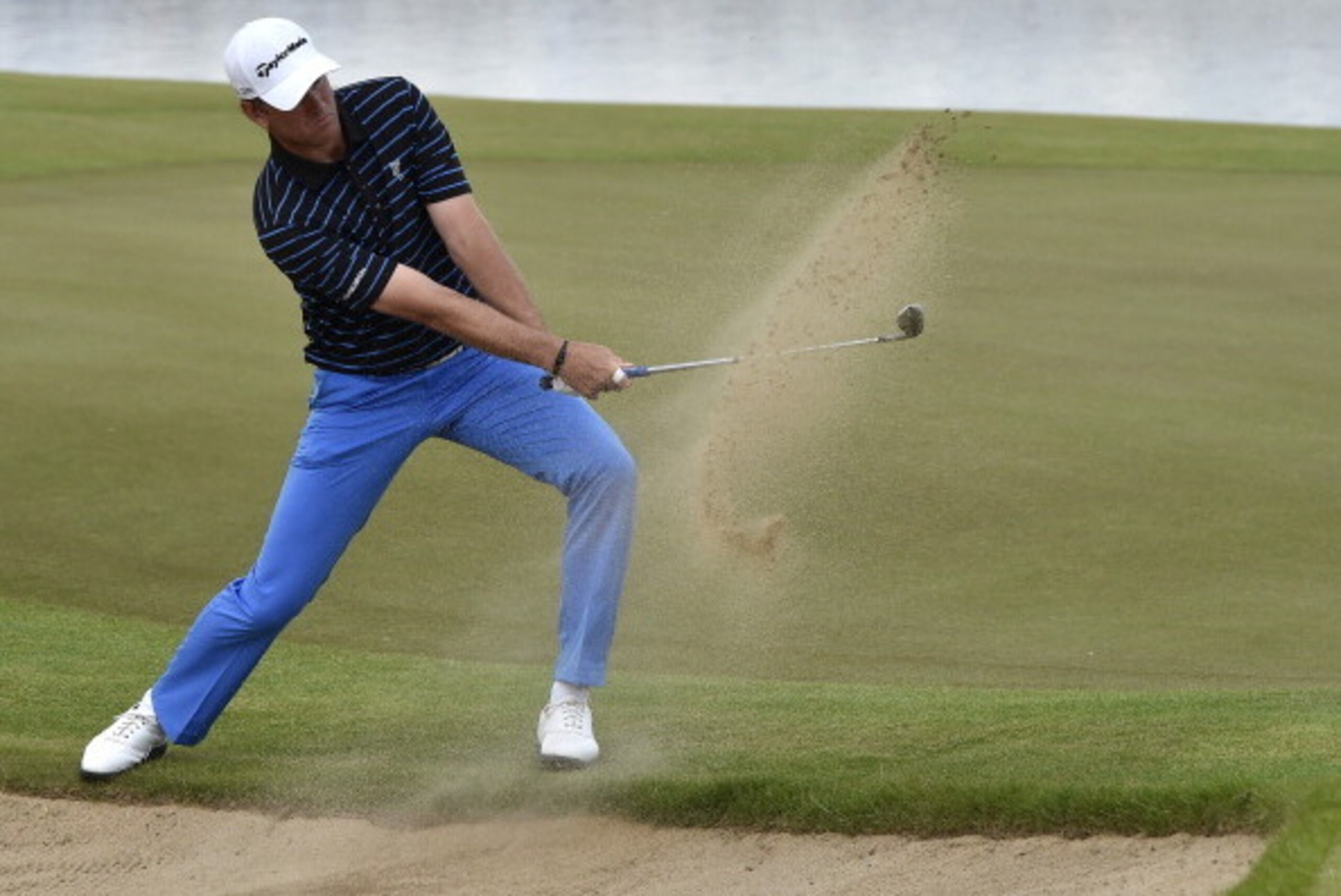 MALMO, SWEDEN - JUNE 1:  Robert Karlsson of Sweden plays a bunker shot at the 17th green during the Nordea Masters at the PGA Sweden National on June 1, 2014 in Malmo, Sweden. (Photo by Mark Runnacles/Getty Images)