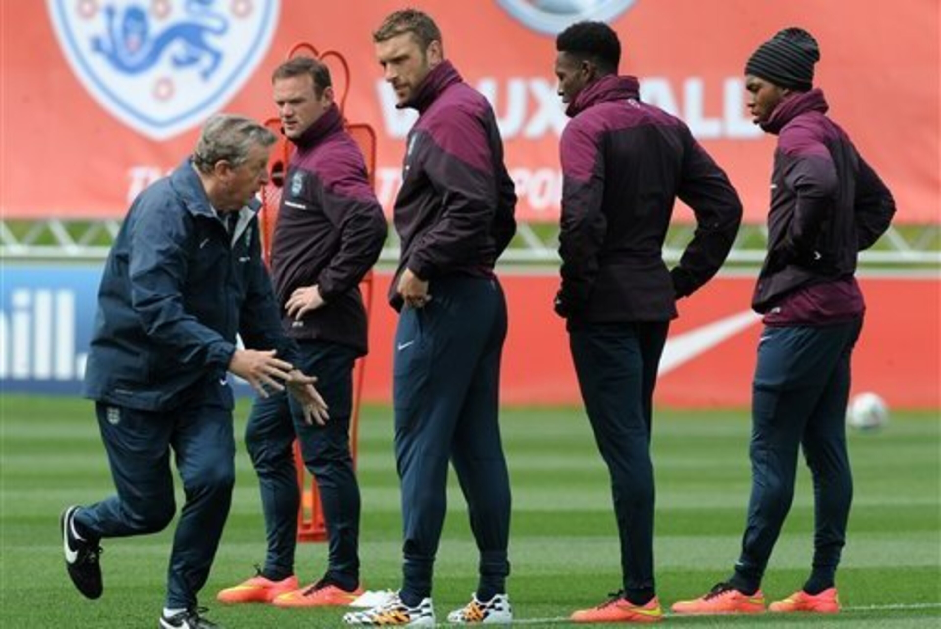 Lambert, second player from left, and Sturridge, far right, are both in England's World Cup squad