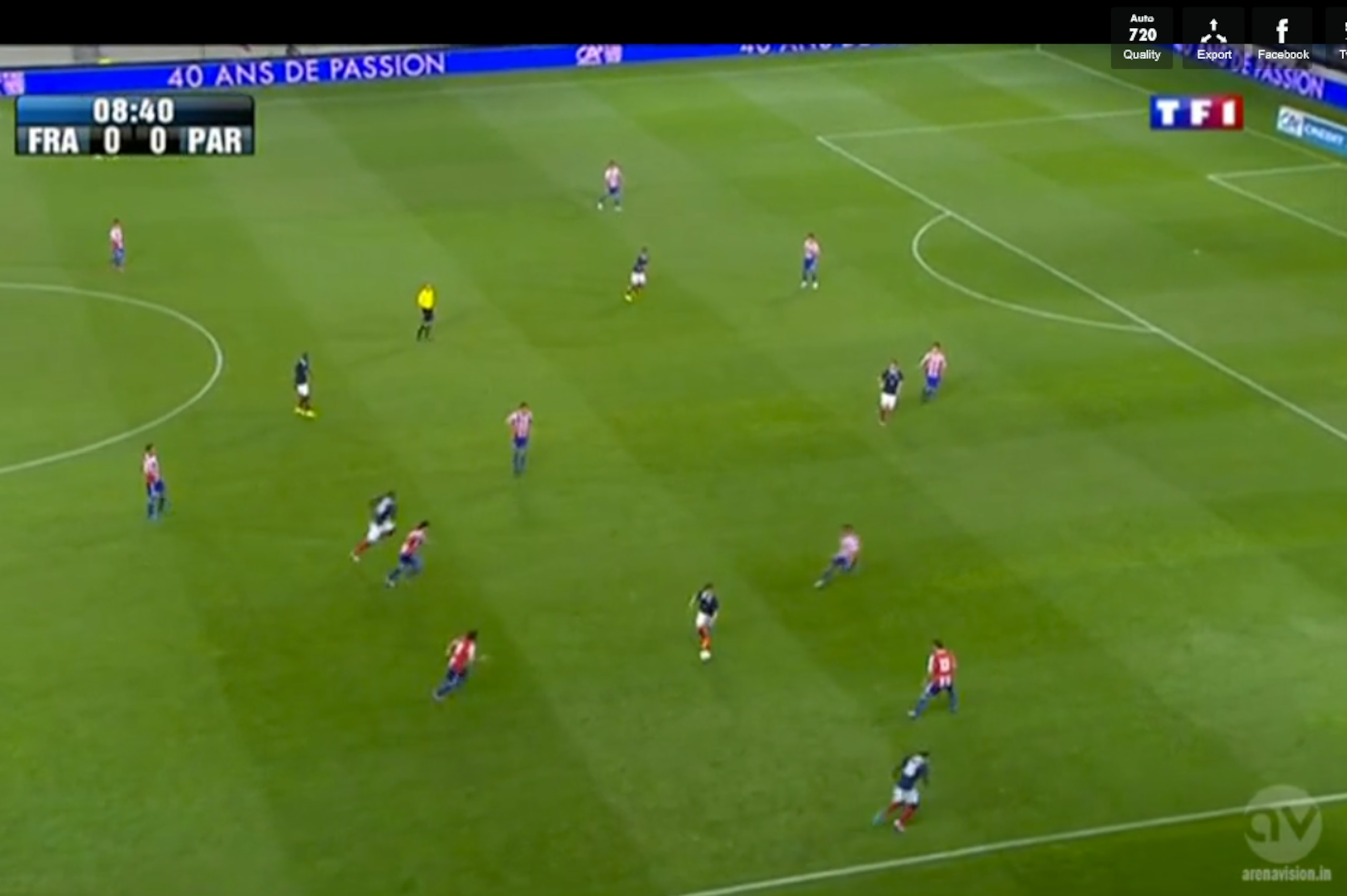 Valbuena collects the ball, Sagna is overlapping and Giroud prepares to make his run