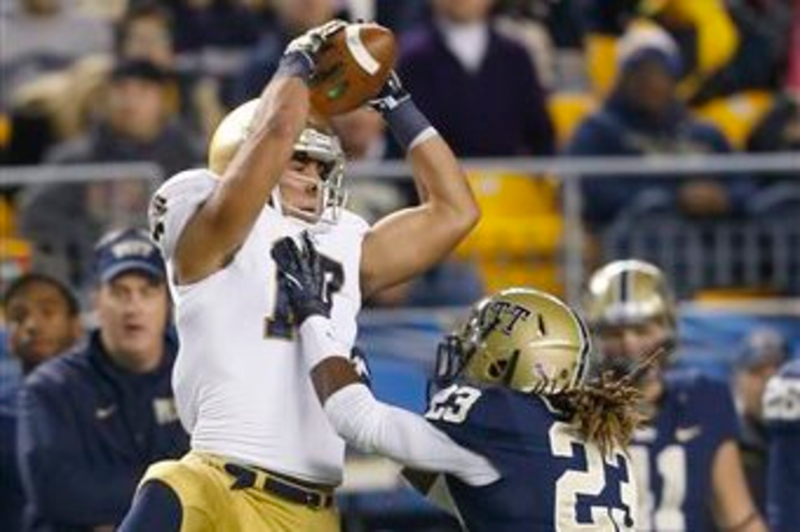 Notre Dame sophomore James Onwualu is a Cretin-Derham Hall graduate and Cornell's cousin.
