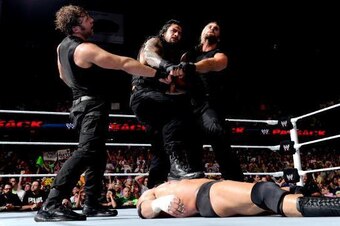 The Shield celebrate at the end of Payback.