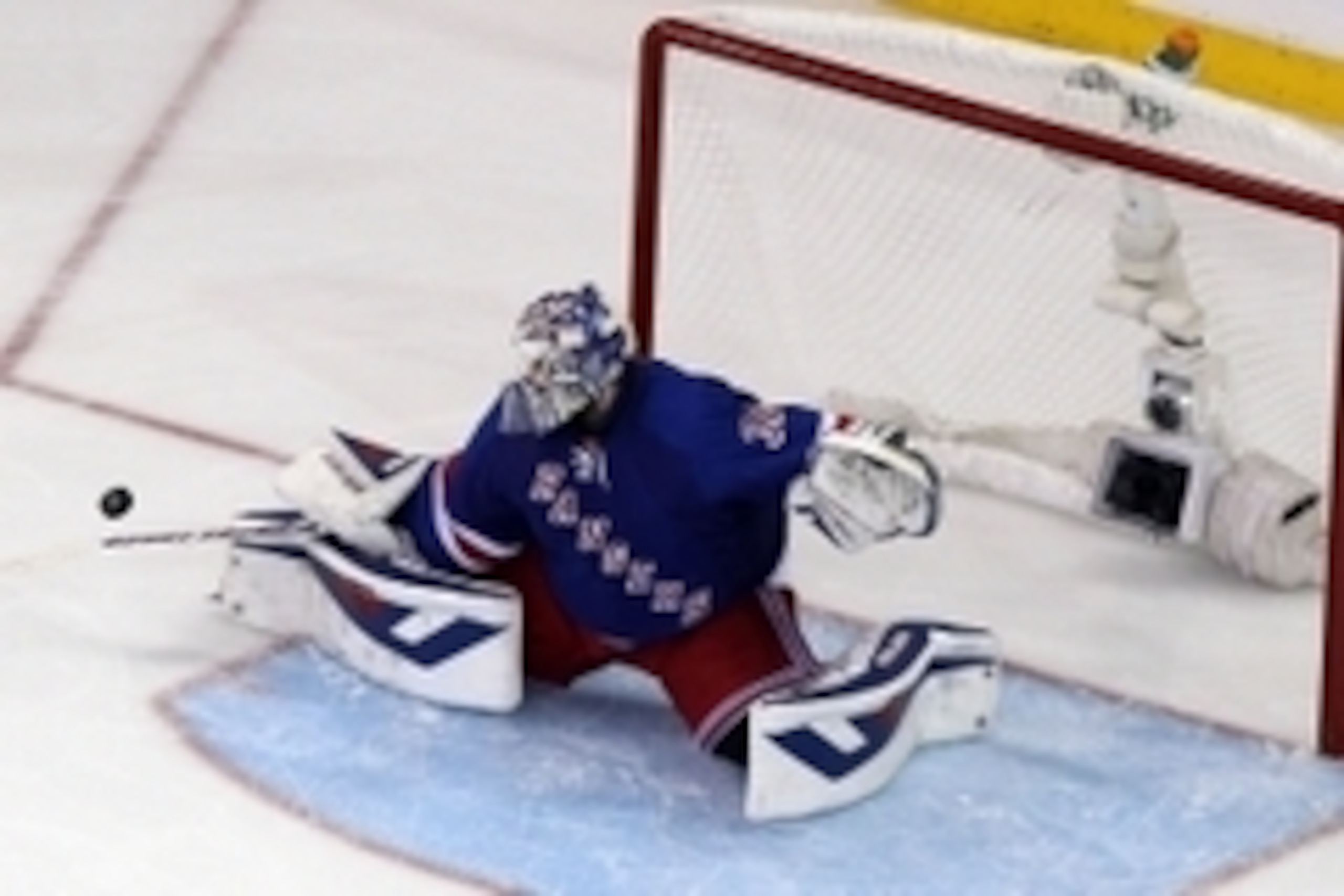 May 29, 2014; New York, NY, USA; New York Rangers goalie Henrik Lundqvist (30) makes a save during the third period against the Montreal Canadiens in game six of the Eastern Conference Final of the 2014 Stanley Cup Playoffs at Madison Square Garden. Manda May 29, 2014; New York, NY, USA; New York Rangers goalie Henrik Lundqvist (30) makes a save during the third period against the Montreal Canadiens in game six of the Eastern Conference Final of the 2014 Stanley Cup Playoffs at Madison Square Garden. Manda