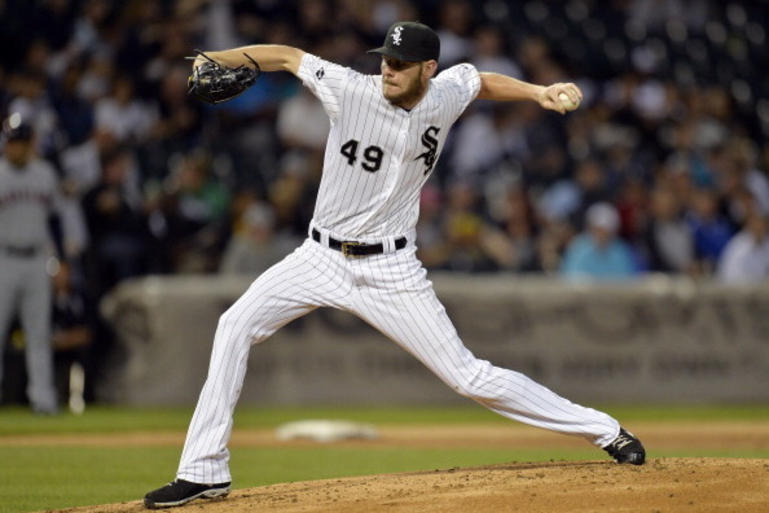 CHICAGO, IL - MAY 27: Starter Chris Sale #49 of the Chicago White Sox delivers a pitch during the second inning against the Cleveland Indians at U.S. Cellular Field on May 27, 2014 in Chicago, Illinois. (Photo by Brian Kersey/Getty Images) CHICAGO, IL - MAY 27: Starter Chris Sale #49 of the Chicago White Sox delivers a pitch during the second inning against the Cleveland Indians at U.S. Cellular Field on May 27, 2014 in Chicago, Illinois. (Photo by Brian Kersey/Getty Images)