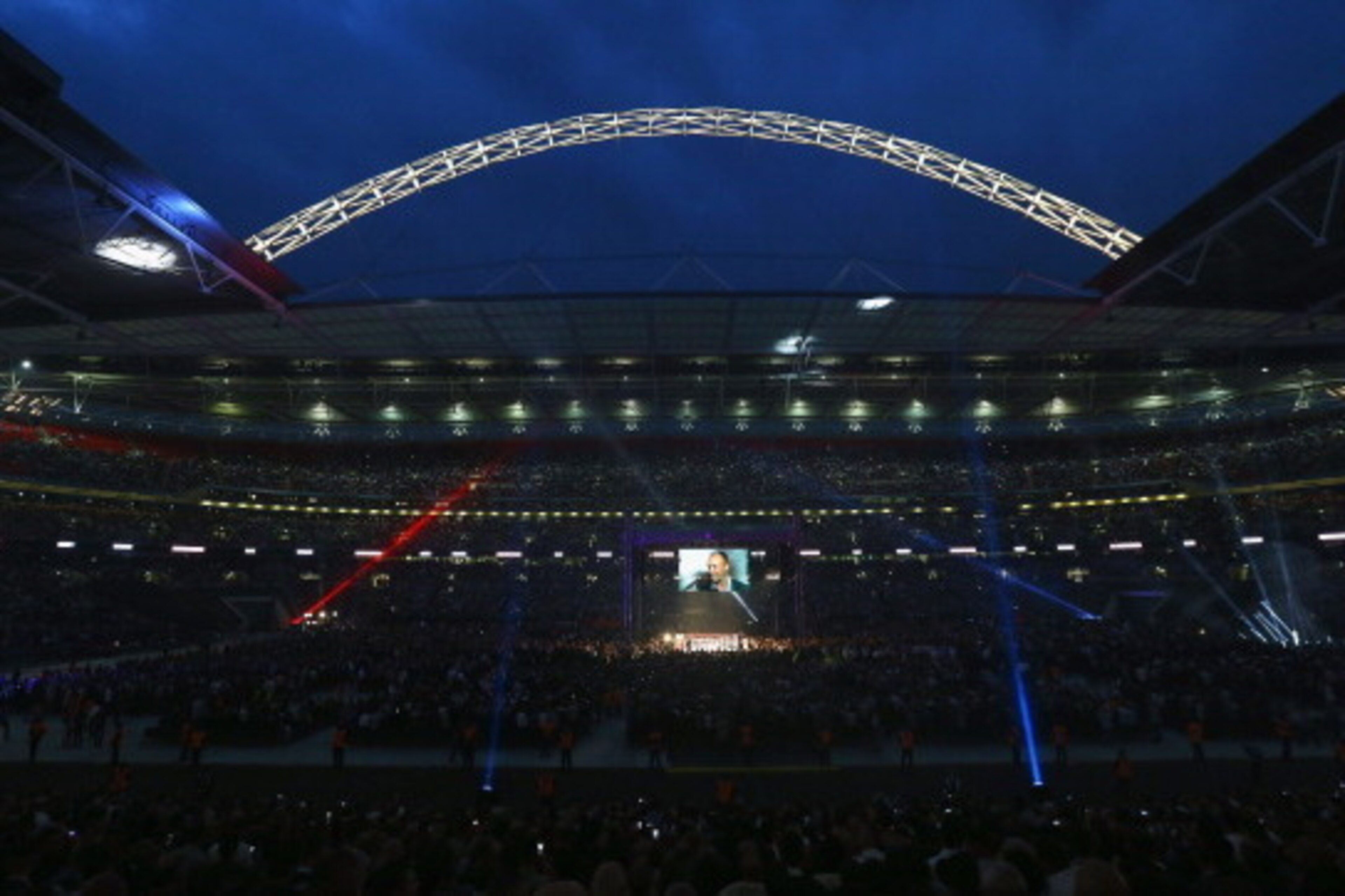 LONDON, ENGLAND - MAY 31:  A general view of Wembley during the James De Gale of England and Brandon Gonzales of the USA fight at Wembley Stadium on May 31, 2014 in London, England.  (Photo by Matthew Lewis/Getty Images)