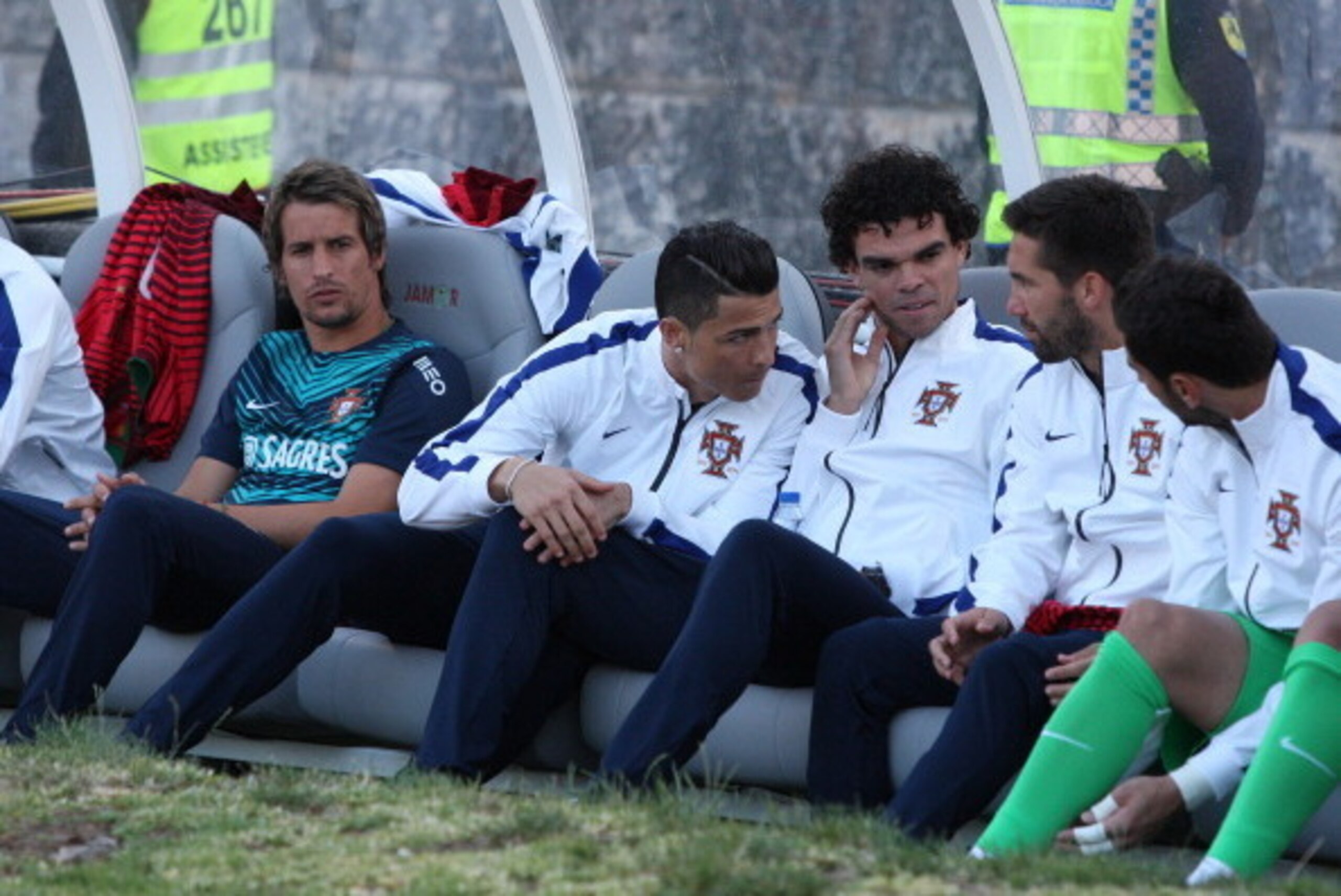 LISBON, PORTUGAL - MAY 31: Cristiano Ronaldo of Portugal talking with teammates before the International Friendly between Portugal and Greece at the National Stadium on May 31, 2014 in Lisbon, Portugal. (Photo by Gualter Fatia/Getty Images) LISBON, PORTUGAL - MAY 31: Cristiano Ronaldo of Portugal talking with teammates before the International Friendly between Portugal and Greece at the National Stadium on May 31, 2014 in Lisbon, Portugal. (Photo by Gualter Fatia/Getty Images)