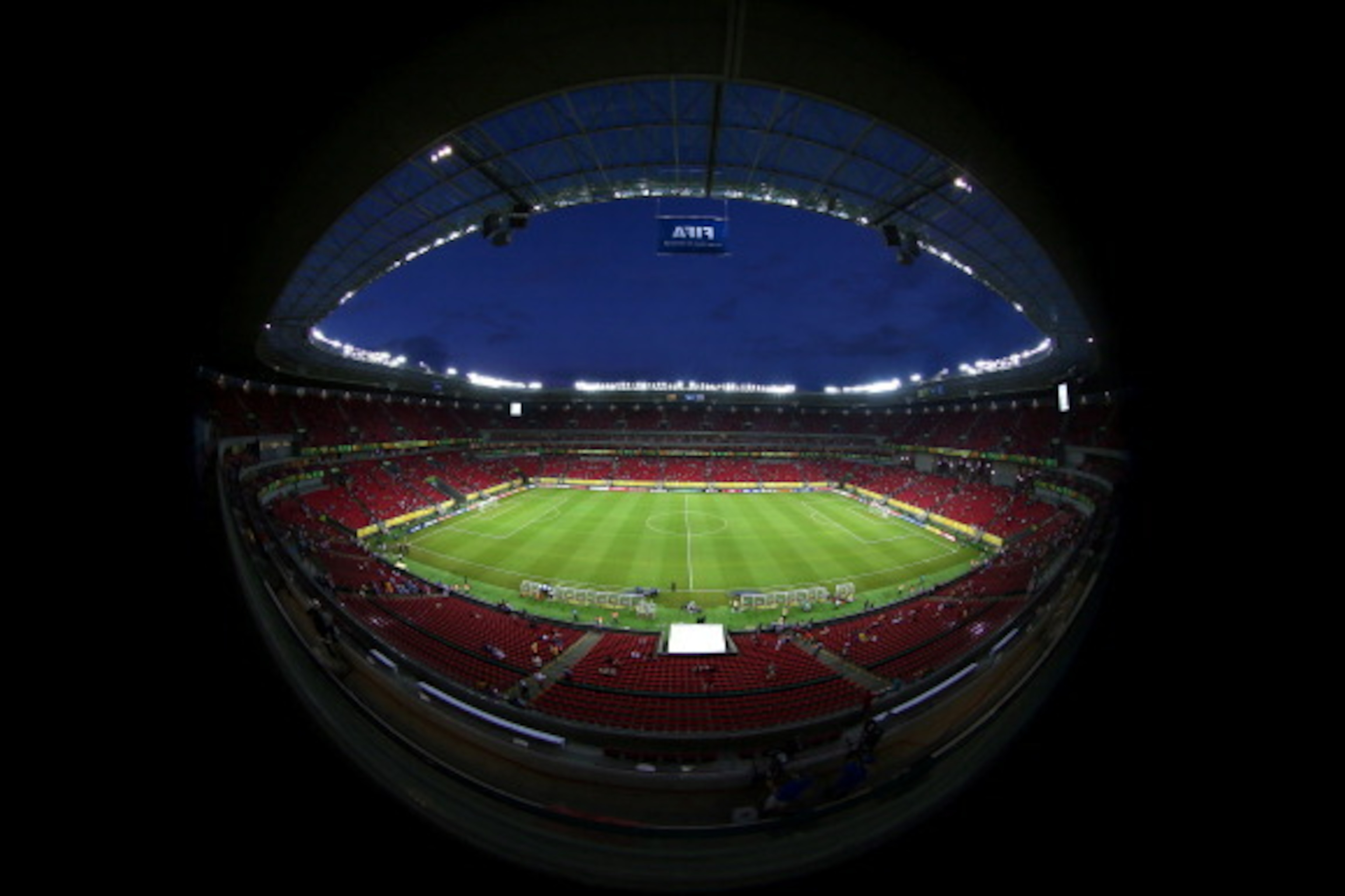 RECIFE, BRAZIL - JUNE 16:  General view prior to prior to the FIFA Confederations Cup Brazil 2013 Group B match between Spain and Uruguay at the Arena Pernambuco on June 16, 2013 in Recife, Brazil.  (Photo by Robert Cianflone/Getty Images)