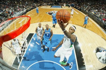 MINNEAPOLIS - DECEMBER 27:  Rashad McCants #1 of the Minnesota Timberwolves takes the ball to the basket against the Orlando Magic during the game on December 27, 2008 at the Target Center in Minneapolis, Minnesota. The Magic won 118-94. NOTE TO USER: Use
