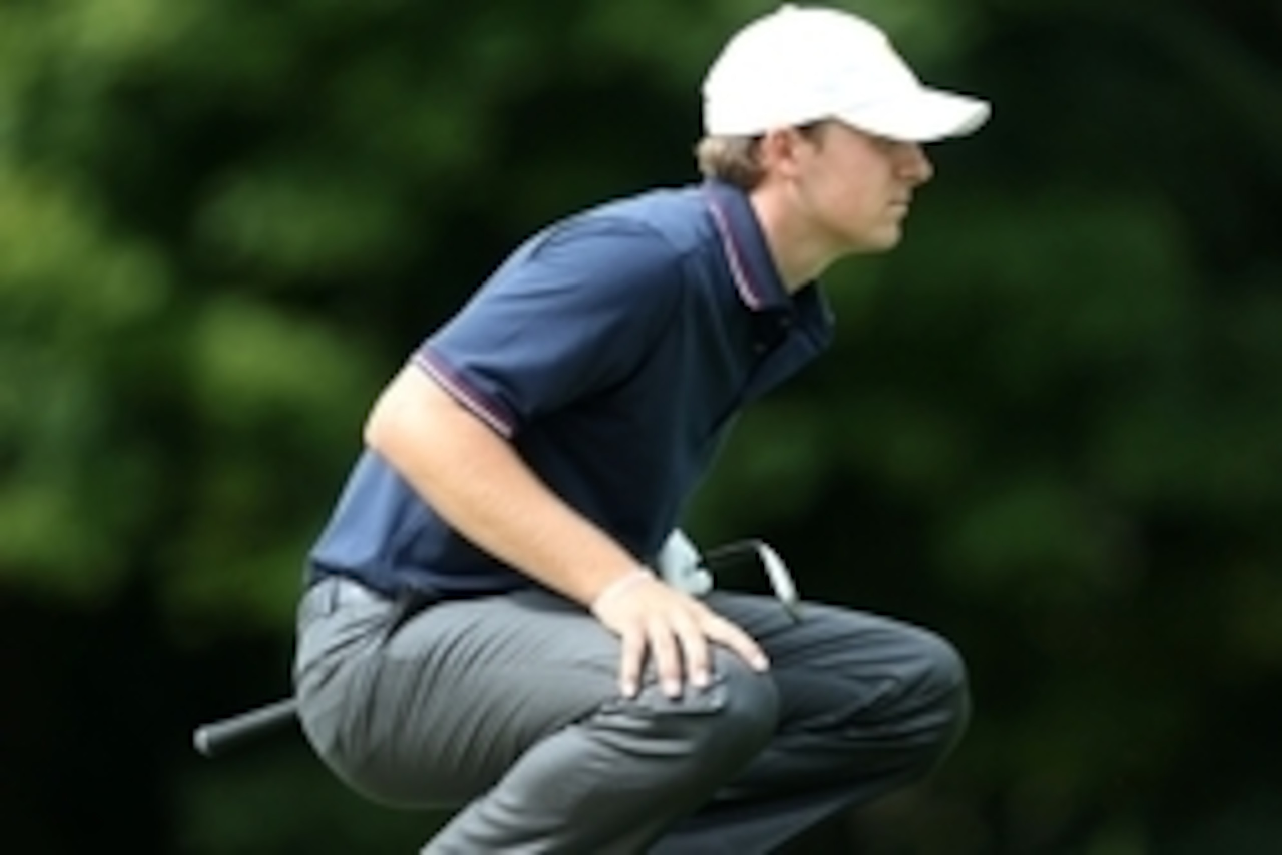 Oct 3, 2013; Dublin, OH, USA; Jordan Speith lines up a putt on the first hole during the Thursday four ball matches of the Presidents Cup at Muirfield Village Golf Club. Mandatory Credit: Brian Spurlock-USA TODAY Sports Oct 3, 2013; Dublin, OH, USA; Jordan Speith lines up a putt on the first hole during the Thursday four ball matches of the Presidents Cup at Muirfield Village Golf Club. Mandatory Credit: Brian Spurlock-USA TODAY Sports