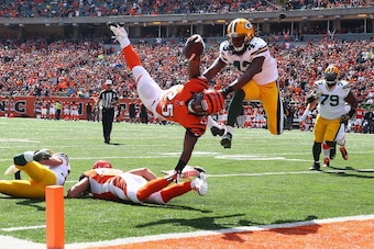 CINCINNATI, OH - SEPTEMBER 22:  Giovani Bernard #25 of the Cincinnati Bengals scores a touchdown during the NFL game against the Green Bay Packers at Paul Brown Stadium on September 22, 2013 in Cincinnati, Ohio.  (Photo by Andy Lyons/Getty Images)