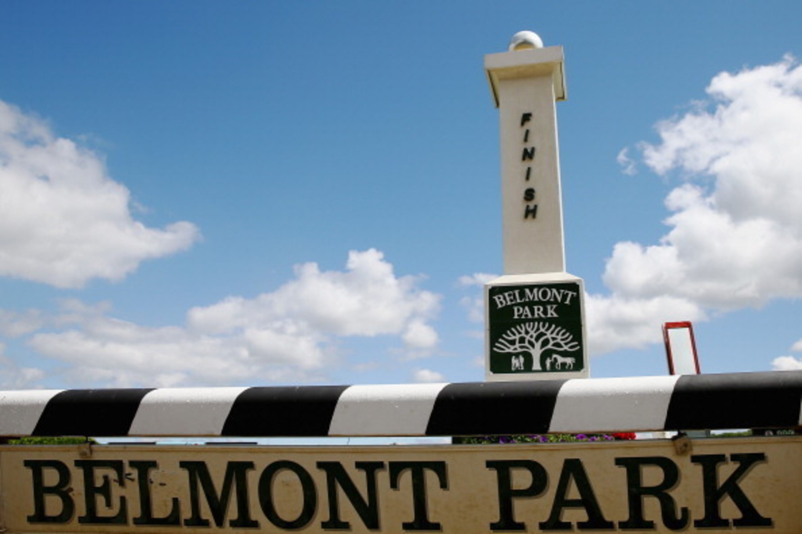 ELMONT, NY - JUNE 06: A sign is seen at Belmont Park on June 6, 2014 in Elmont, New York. On Saturday, June 7, California Chrome will attempt to win the triple crown with a win in the Belmont Stakes. (Photo by Streeter Lecka/Getty Images) ELMONT, NY - JUNE 06: A sign is seen at Belmont Park on June 6, 2014 in Elmont, New York. On Saturday, June 7, California Chrome will attempt to win the triple crown with a win in the Belmont Stakes. (Photo by Streeter Lecka/Getty Images)