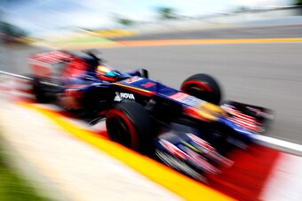 MONTREAL, QC - JUNE 06:  Jean-Eric Vergne of France and Scuderia Toro Rosso drives during practice ahead of the Canadian Formula One Grand Prix at Circuit Gilles Villeneuve on June 6, 2014 in Montreal, Canada.  (Photo by Mathias Kniepeiss/Getty Images)
