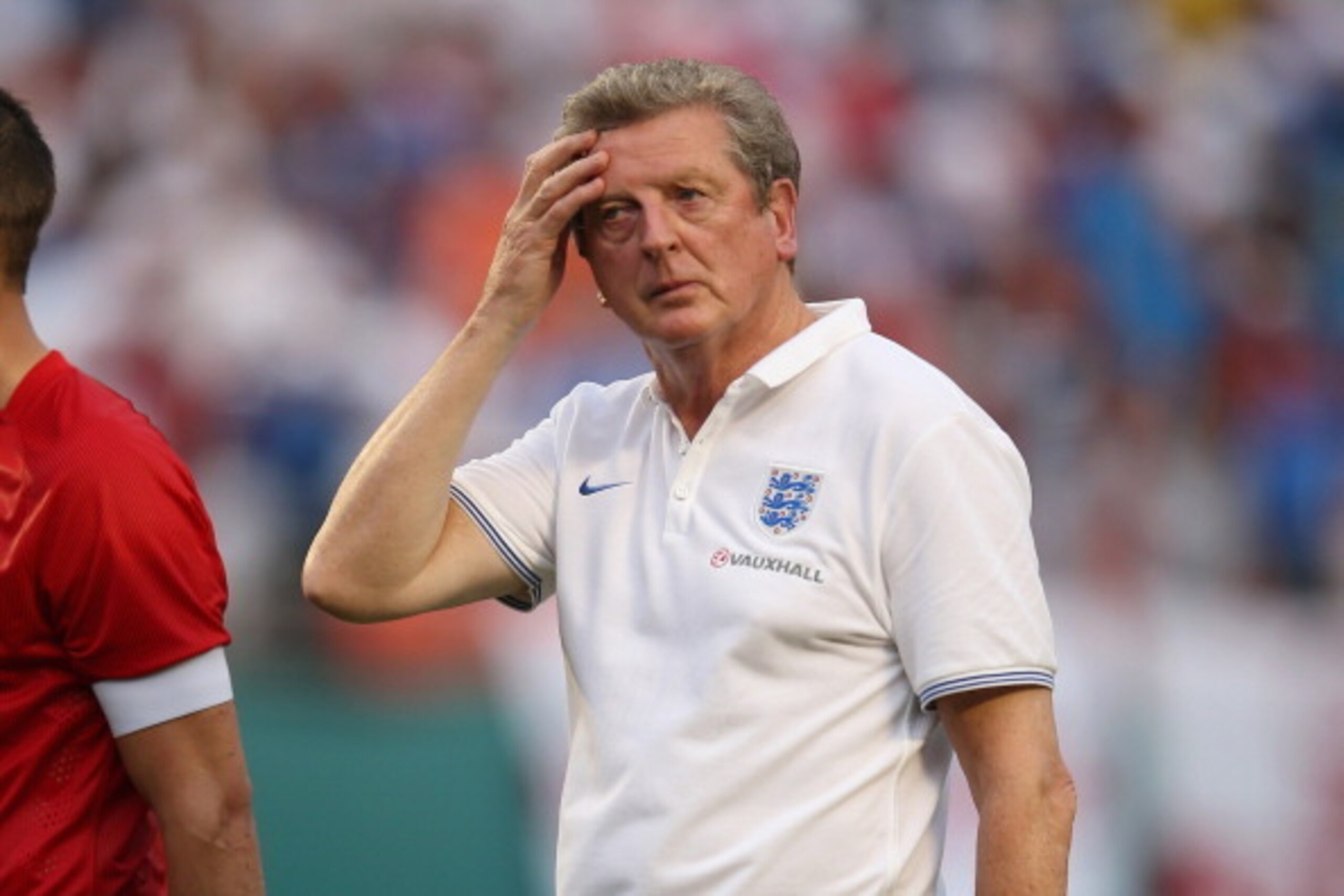 MIAMI GARDENS, FL - JUNE 07:  England Manager Roy Hodgson walks off at the end of the match during the International Friendly match between England and Honduras at the Sun Life Stadium on June 7, 2014 in Miami Gardens, Florida.  (Photo by Richard Heathcot