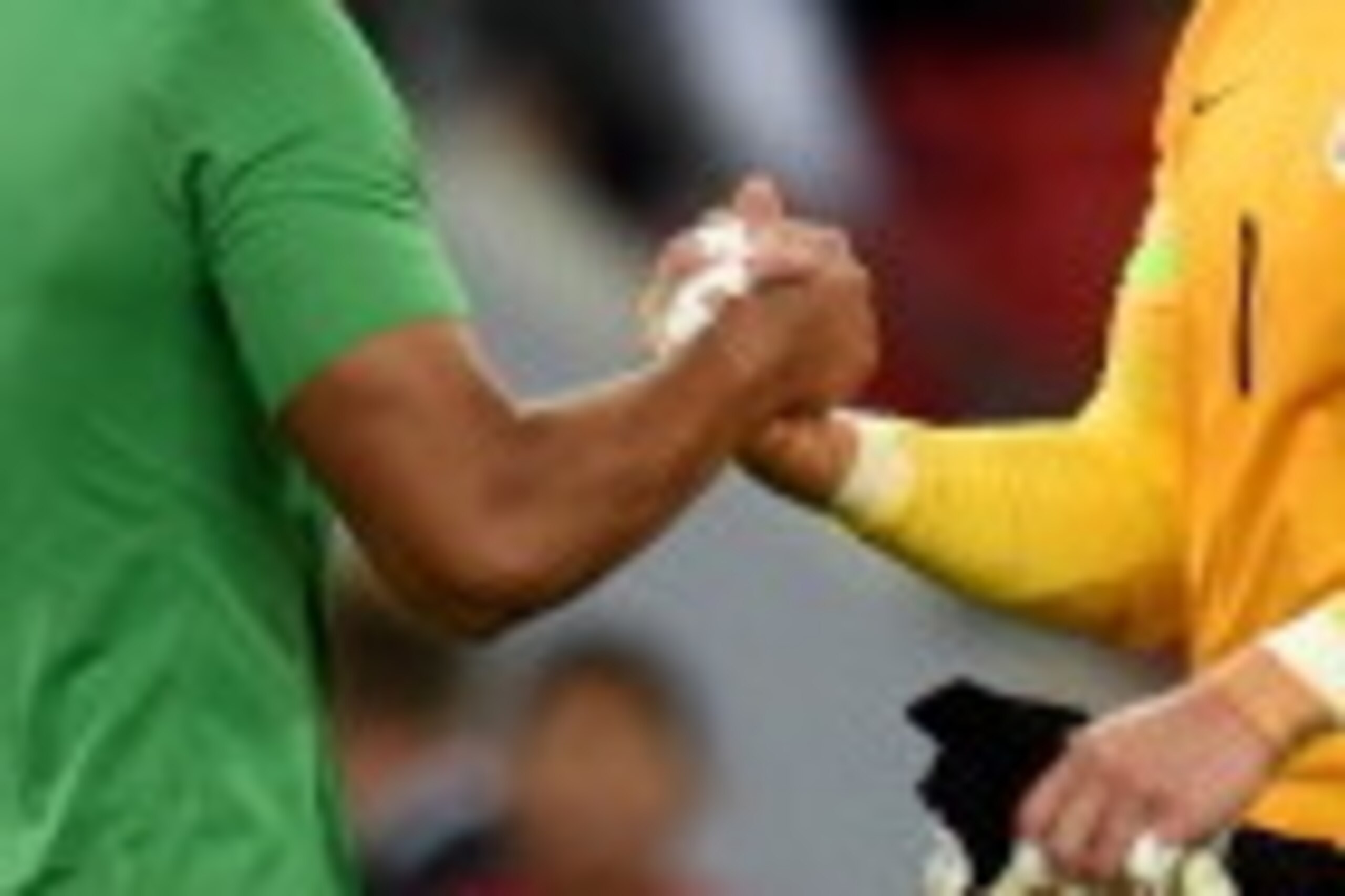 LONDON, ENGLAND - MAY 30:  Raul Fernandez of Peru shakes hands with Joe Hart of England during the international friendly match between England and Peru at Wembley Stadium on May 30, 2014 in London, England.  (Photo by Shaun Botterill/Getty Images)