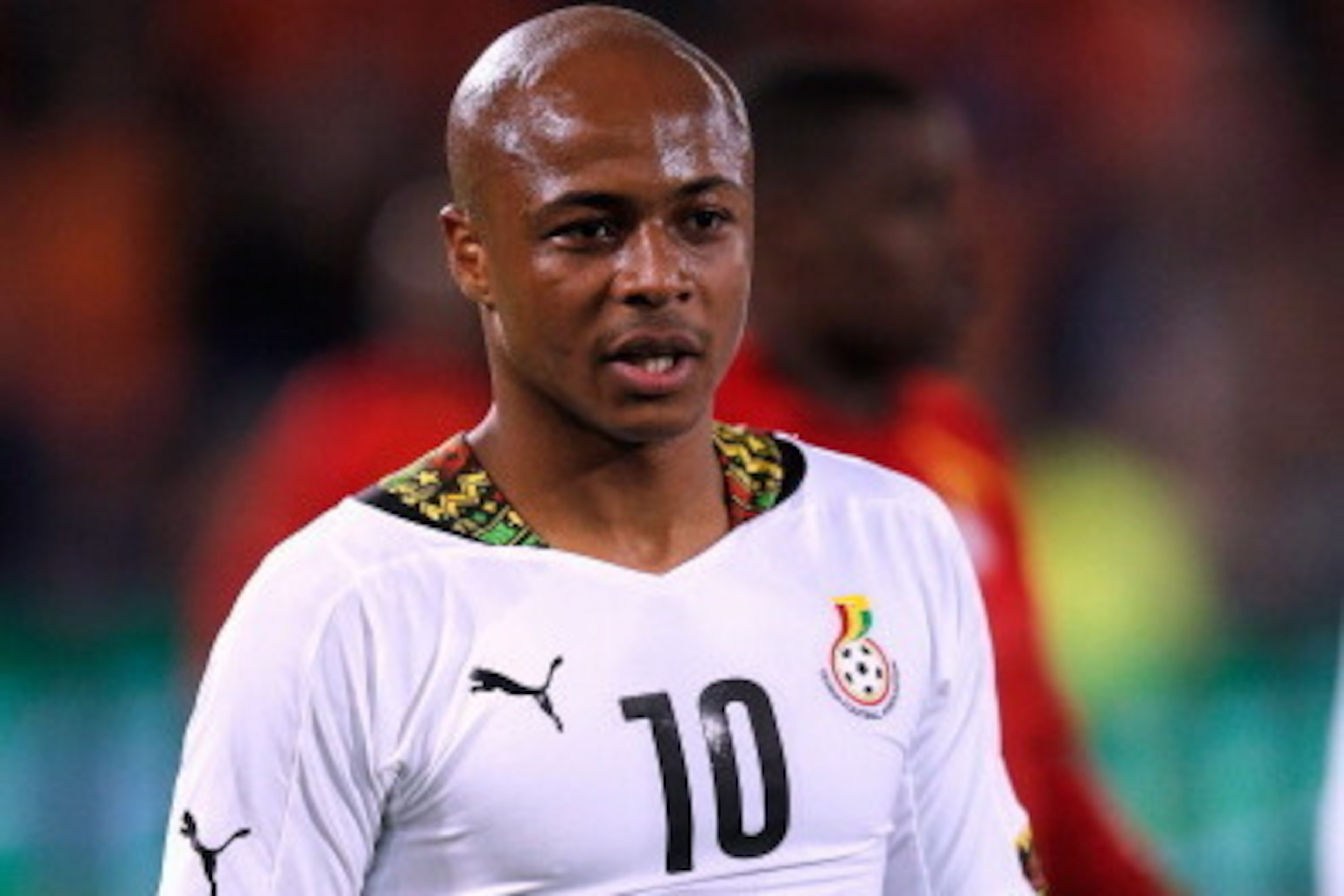 ROTTERDAM, NETHERLANDS - MAY 31:  Andre Ayew of Ghana thanks the fans after the International Friendly match between Netherlands and Ghana at De Kuip on May 31, 2014 in Rotterdam, Netherlands.  (Photo by Dean Mouhtaropoulos/Getty Images)