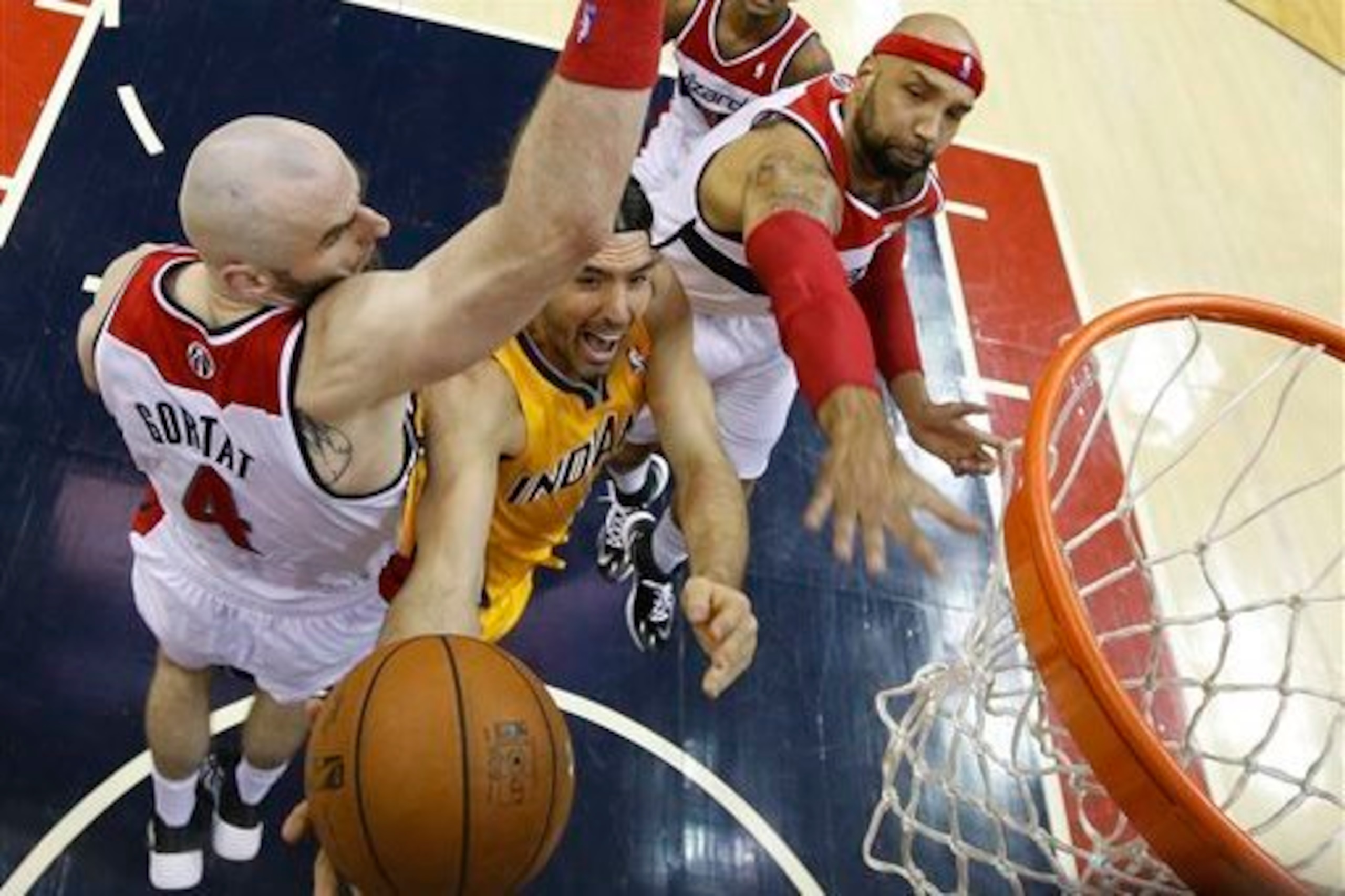 Marcin Gortat and the rest of the big men in Washington were able to fill in admirably in Wittman's defensive system to replace what they lost in Emeka Okafor.
