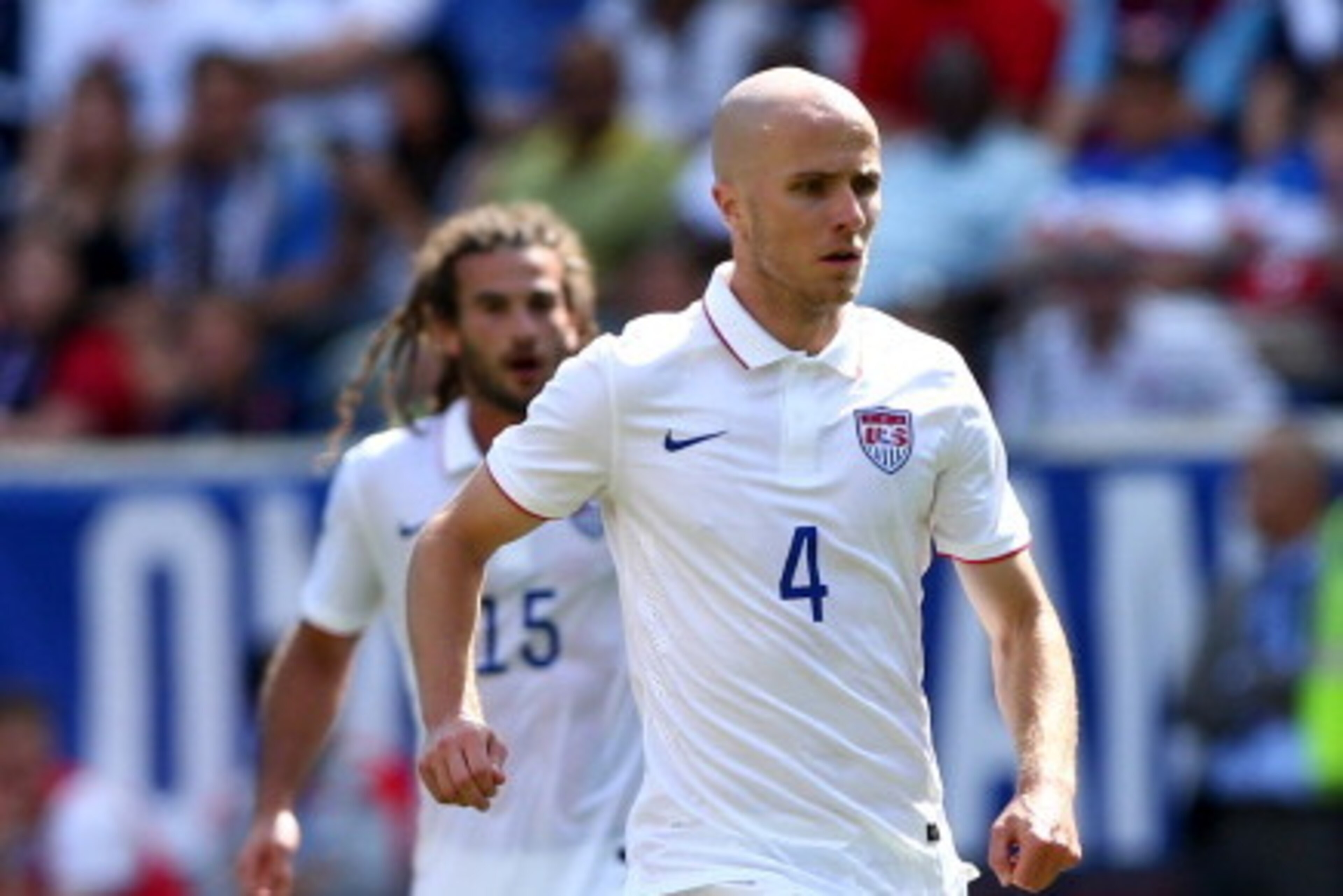 HARRISON, NJ - JUNE 01: Michael Bradley #4 of United States takes the ball in the second half against Turkey during an international friendly match at Red Bull Arena on June 1, 2014 in Harrison, New Jersey.The United States defeated Turkey 2-1. (Photo b HARRISON, NJ - JUNE 01: Michael Bradley #4 of United States takes the ball in the second half against Turkey during an international friendly match at Red Bull Arena on June 1, 2014 in Harrison, New Jersey.The United States defeated Turkey 2-1. (Photo b