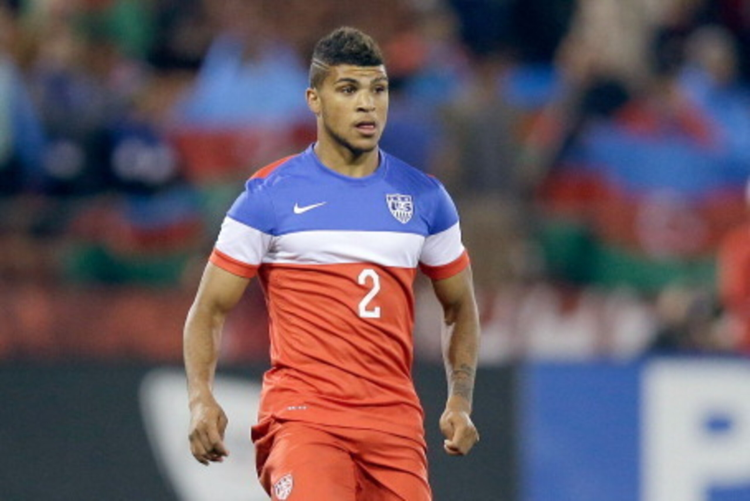 SAN FRANCISCO, CA - MAY 27:  DeAndre Yedlin #2 of the United States in action against Azerbaijan during their match at Candlestick Park on May 27, 2014 in San Francisco, California.  (Photo by Ezra Shaw/Getty Images)