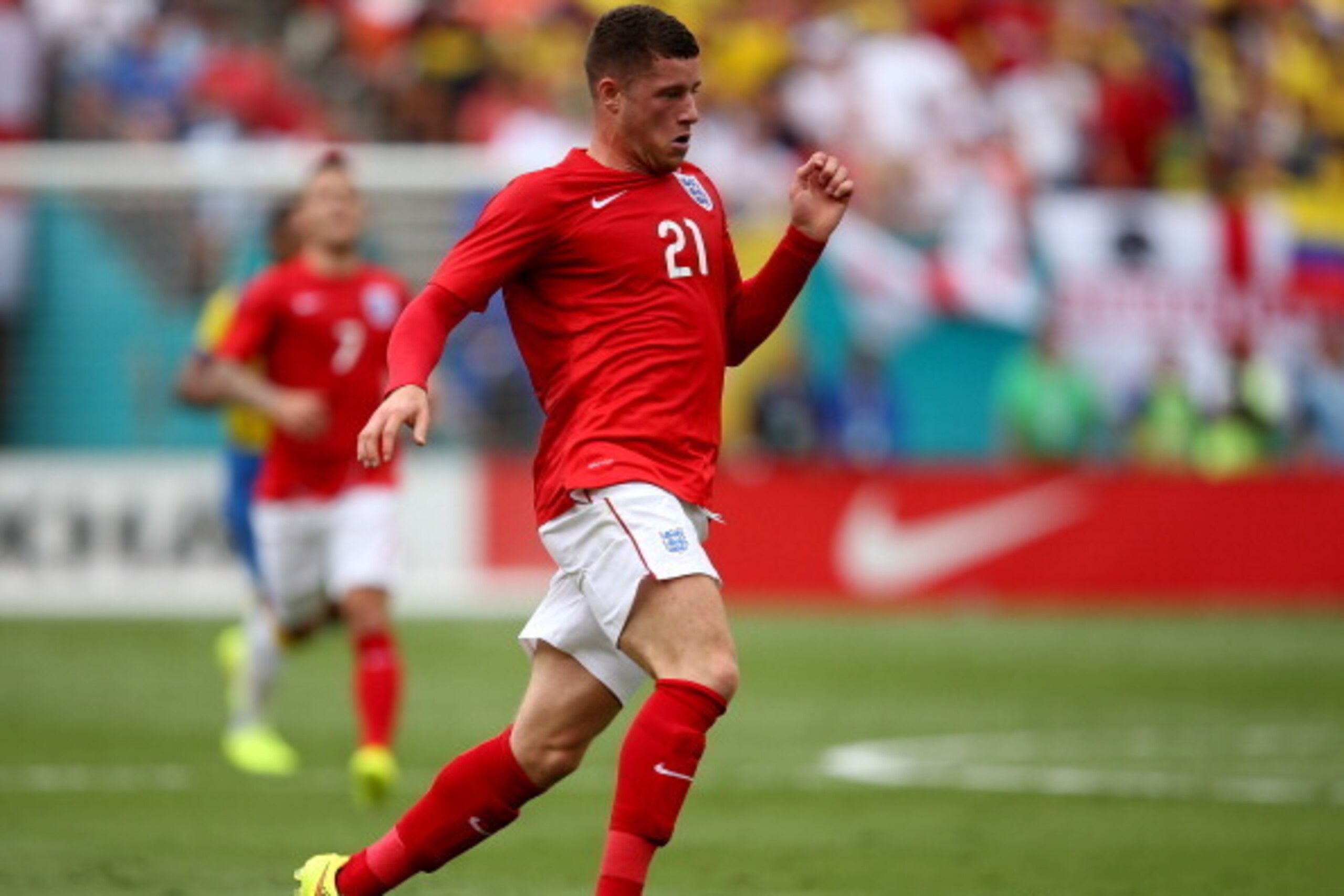 MIAMI GARDENS, FL - JUNE 04:  Ross Barkley in action during the International friendly match between England and Ecuador at Sun Life Stadium on June 4, 2014 in Miami Gardens, Florida.  (Photo by Richard Heathcote/Getty Images)