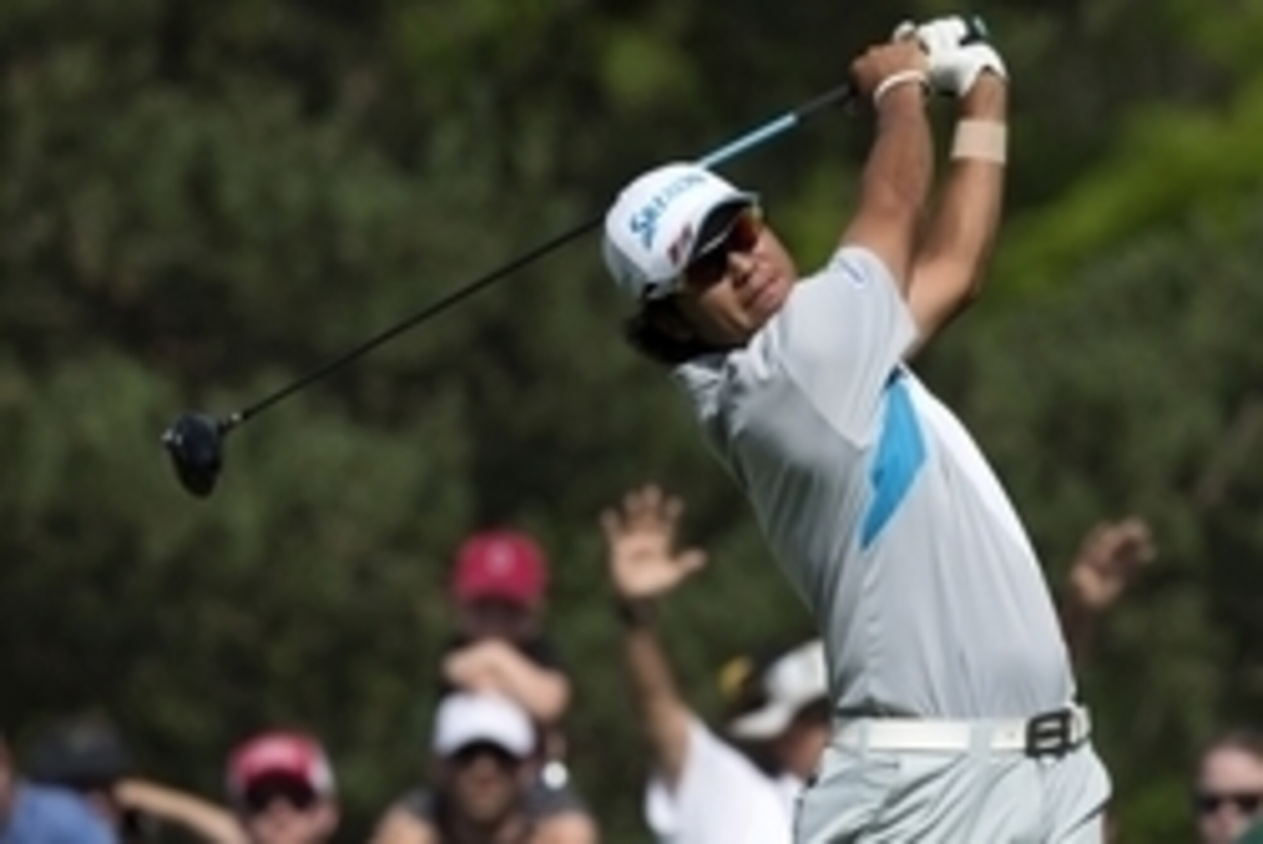 Jun 1, 2014; Dublin, OH, USA; Hideki Matsuyama tees off on the sixteenth hole during the final round of The Memorial Tournament at Muirfield Village Golf Club. Mandatory Credit: Greg Bartram-USA TODAY Sports