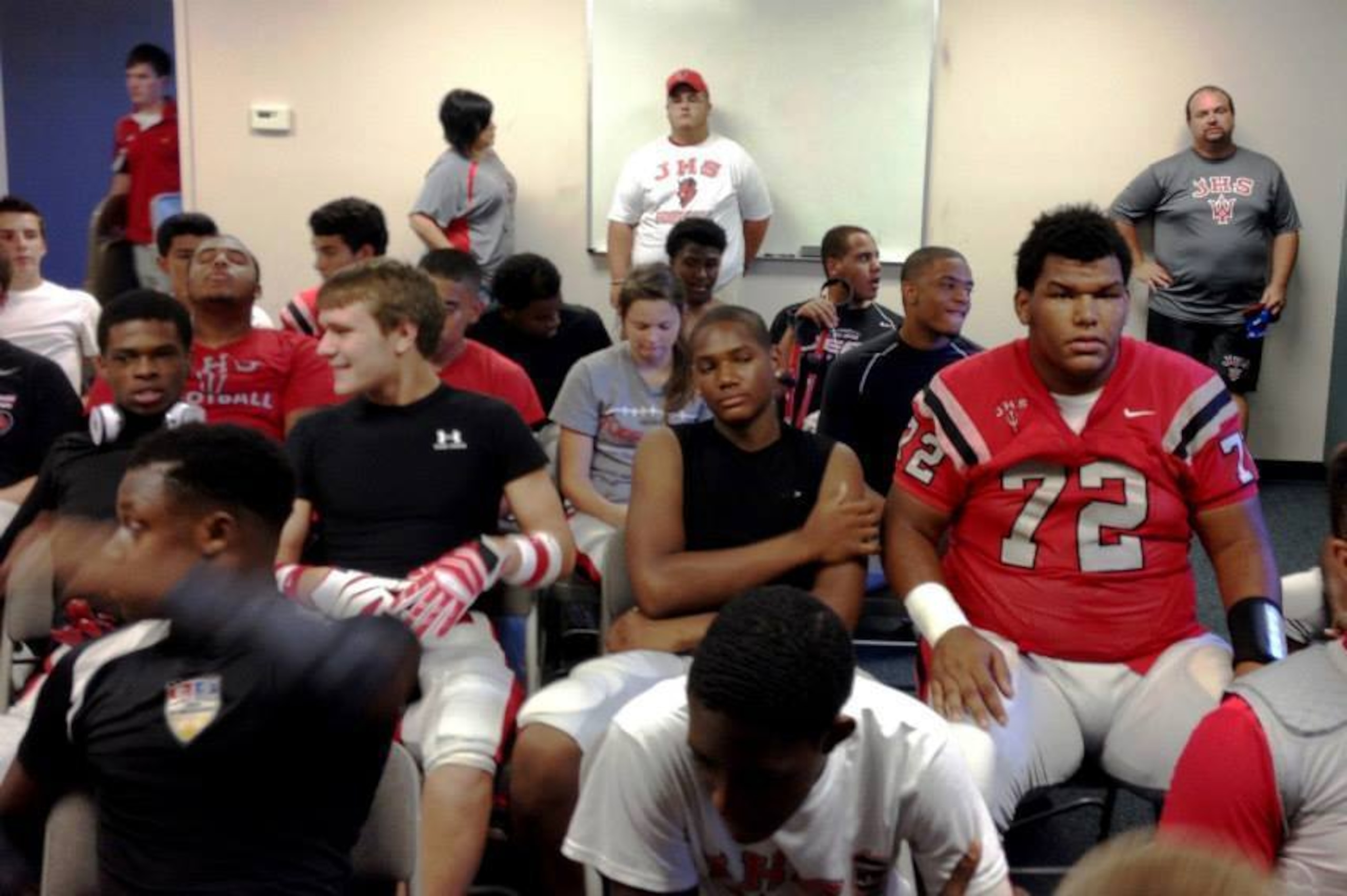 Osborne, center, served as a team captain during the season.