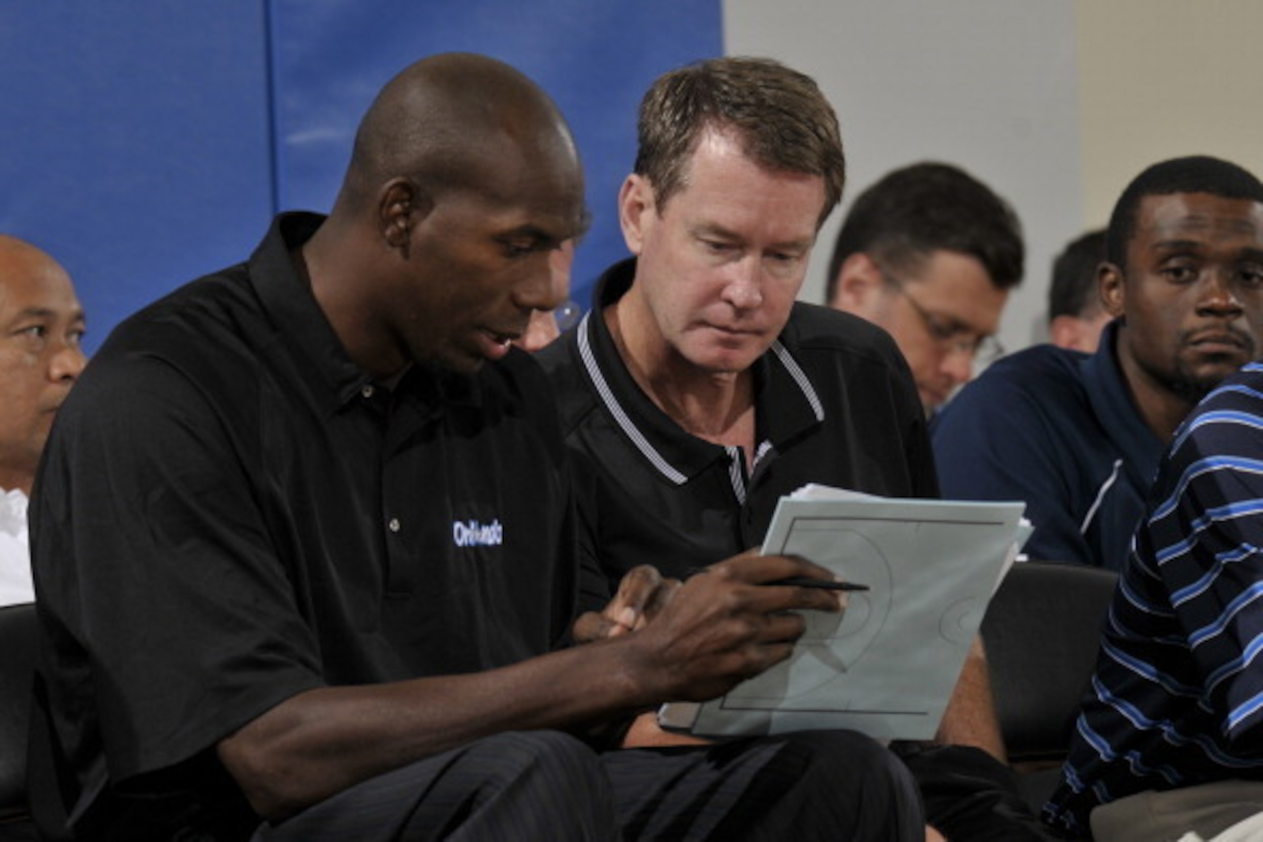 ORLANDO, FL - JULY 13:  Assistant Coach Mark Price  of the Orlando Magic during the 2012 Air Tran Airways Orlando Pro Summer League on July 13, 2012 at Amway Center in Orlando, Florida. NOTE TO USER: User expressly acknowledges and agrees that, by downloa