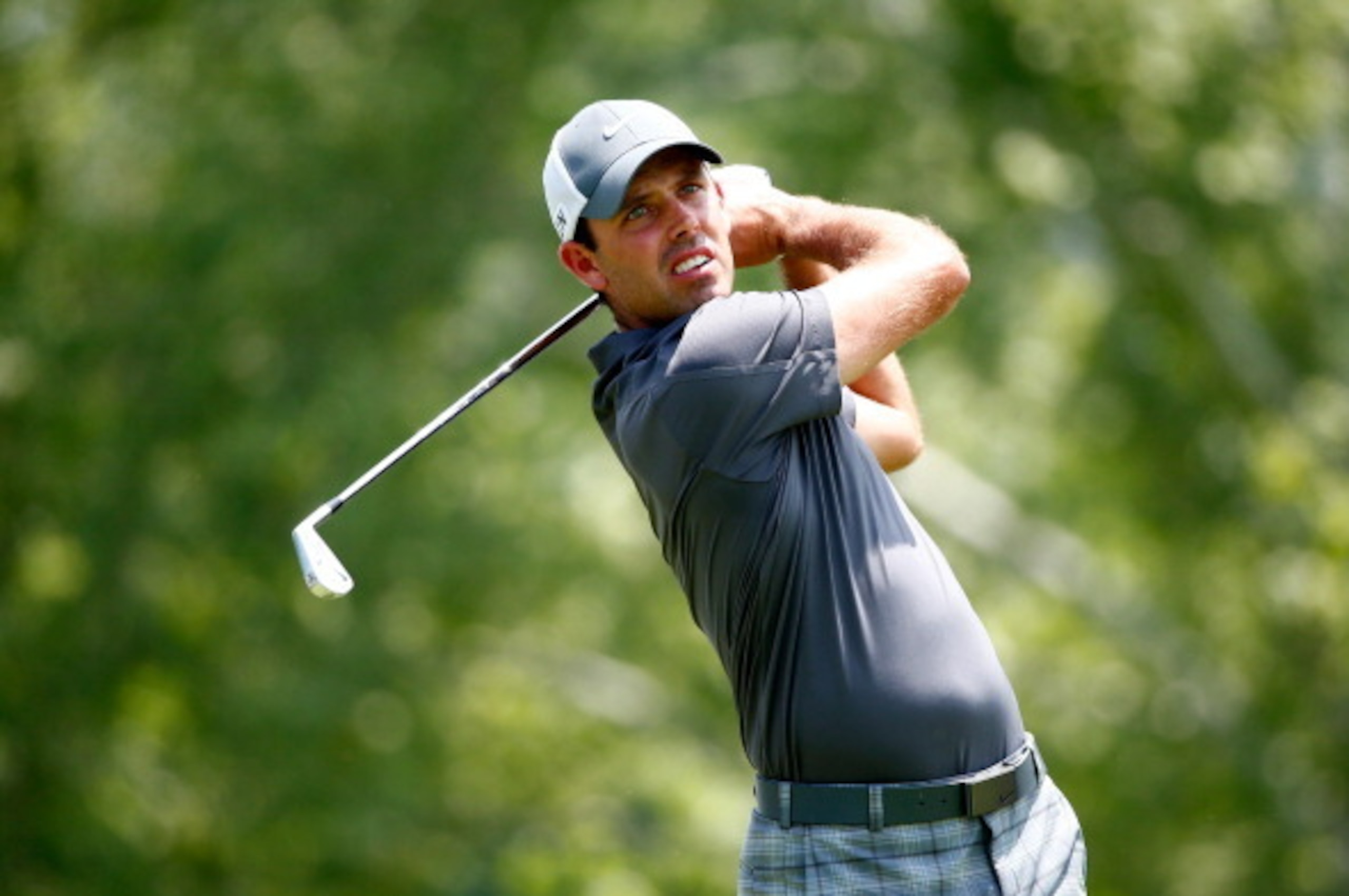 DUBLIN, OH - JUNE 01:  Charl Schwartzel of South Africa plays a shot on the fifth hole during the final round of the Memorial Tournament presented by Nationwide Insurance at Muirfield Village Golf Club on June 1, 2014 in Dublin, Ohio.  (Photo by Sam Green