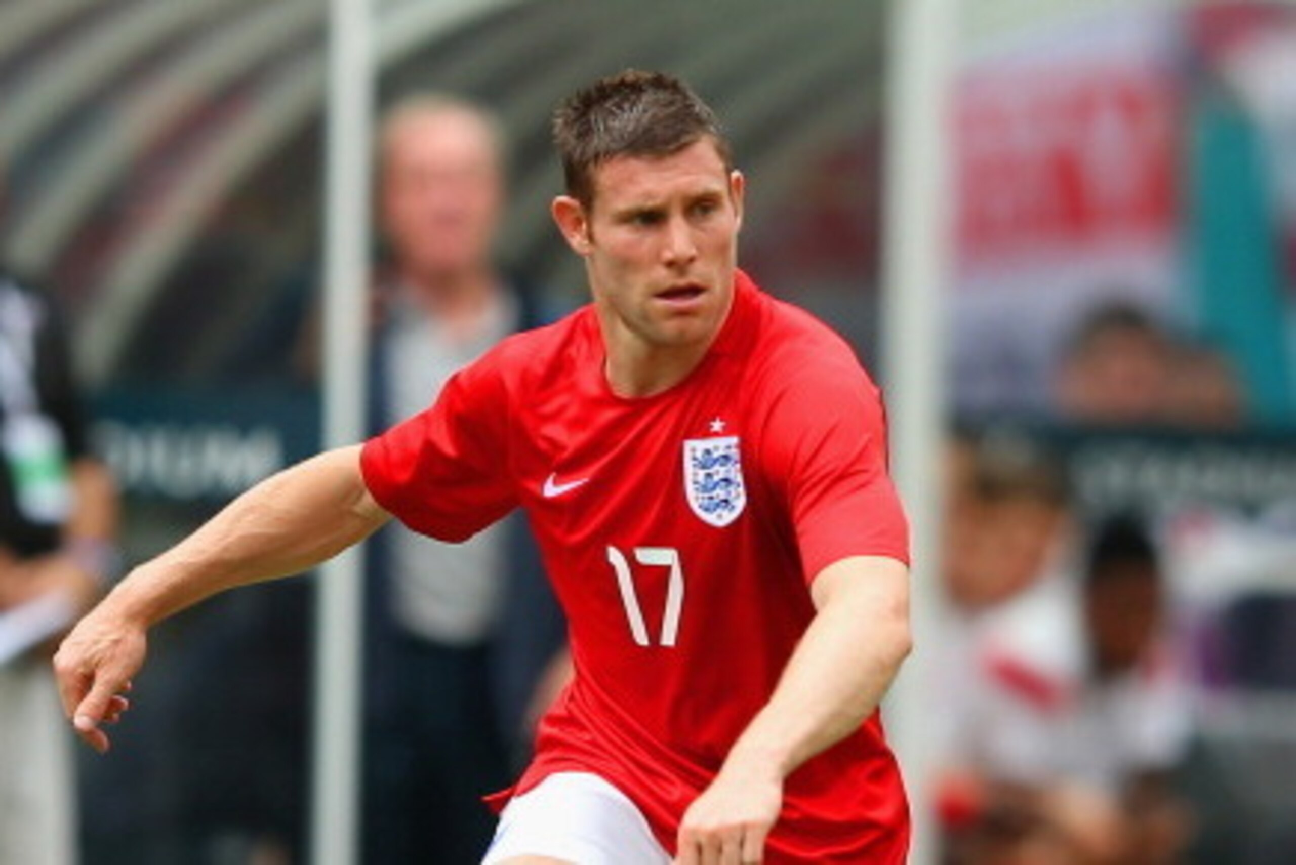 MIAMI GARDENS, FL - JUNE 04: James Milner of England on the ball during the International friendly match between England and Ecuador at Sun Life Stadium on June 4, 2014 in Miami Gardens, Florida.  (Photo by Richard Heathcote/Getty Images)