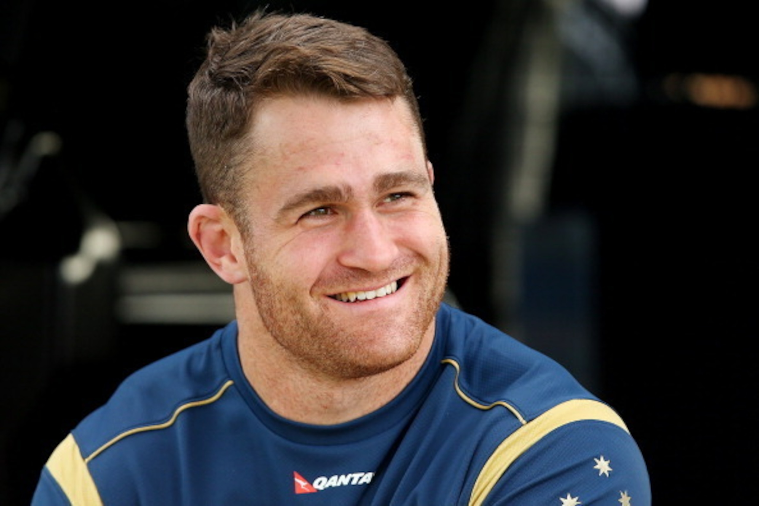 GOLD COAST, AUSTRALIA - JUNE 03:  James Horwill smiles during an Australian Wallabies training session at Sanctuary Cove on June 3, 2014 in Gold Coast, Australia.  (Photo by Chris Hyde/Getty Images)