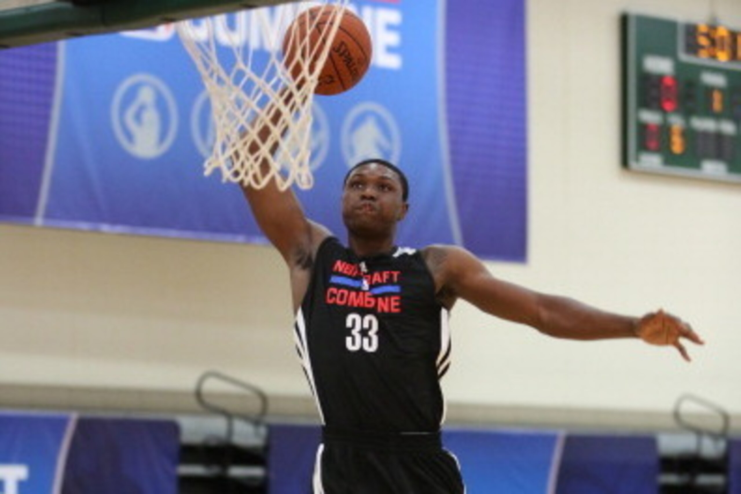 CHICAGO, IL - May 15: NBA draft prospect Cleanthony Early participates in drills during the 2014 Draft Combine on May 15, 2014 at Quest Multisport in Chicago, Illinois. NOTE TO USER: User expressly acknowledges and agrees that, by downloading and or usi CHICAGO, IL - May 15: NBA draft prospect Cleanthony Early participates in drills during the 2014 Draft Combine on May 15, 2014 at Quest Multisport in Chicago, Illinois. NOTE TO USER: User expressly acknowledges and agrees that, by downloading and or usi