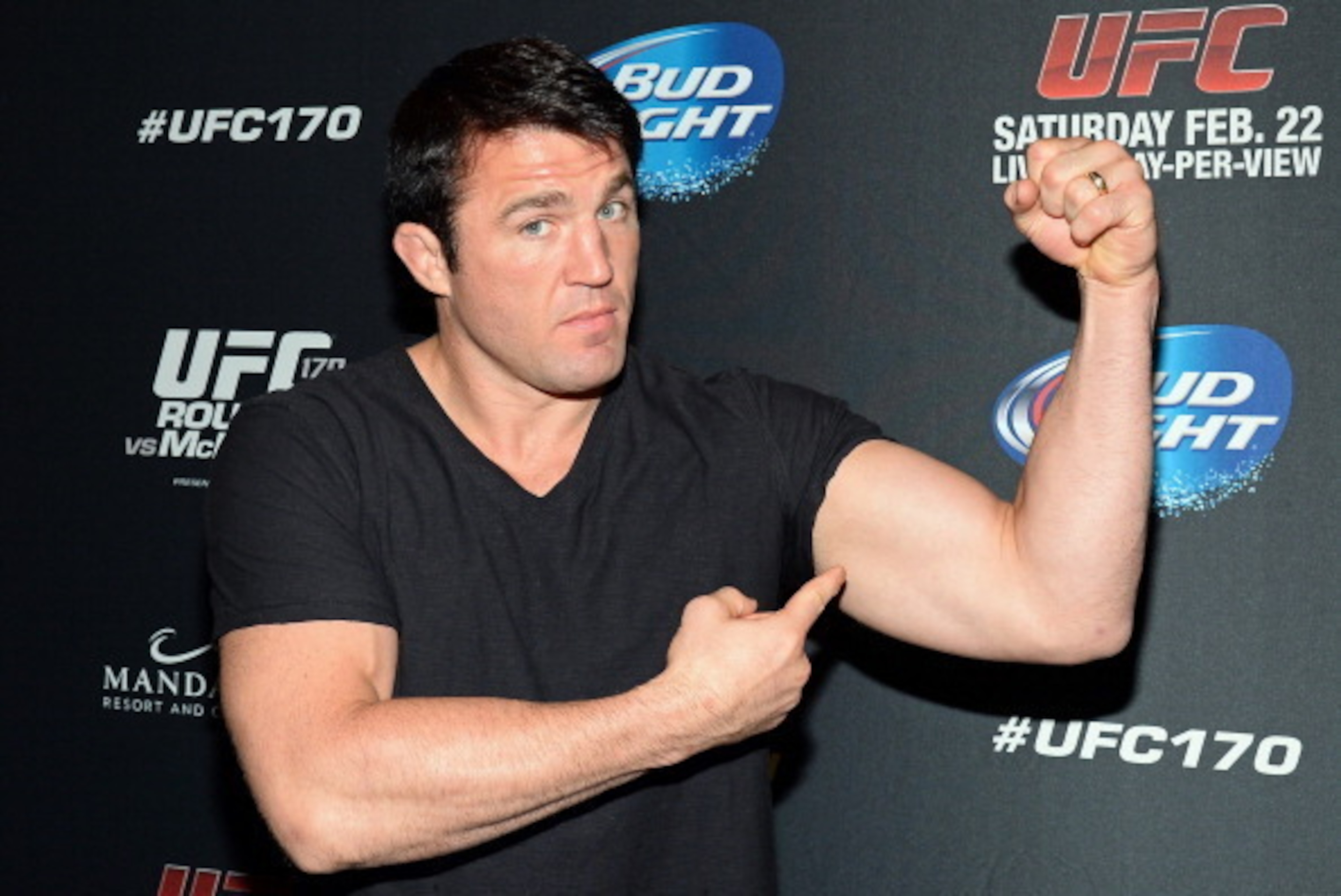 LAS VEGAS, NV - FEBRUARY 22: Mixed martial artist Chael Sonnen attends the UFC 170 event at the Mandalay Bay Events Center on February 22, 2014 in Las Vegas, Nevada. (Photo by Ethan Miller/Getty Images) LAS VEGAS, NV - FEBRUARY 22: Mixed martial artist Chael Sonnen attends the UFC 170 event at the Mandalay Bay Events Center on February 22, 2014 in Las Vegas, Nevada. (Photo by Ethan Miller/Getty Images)