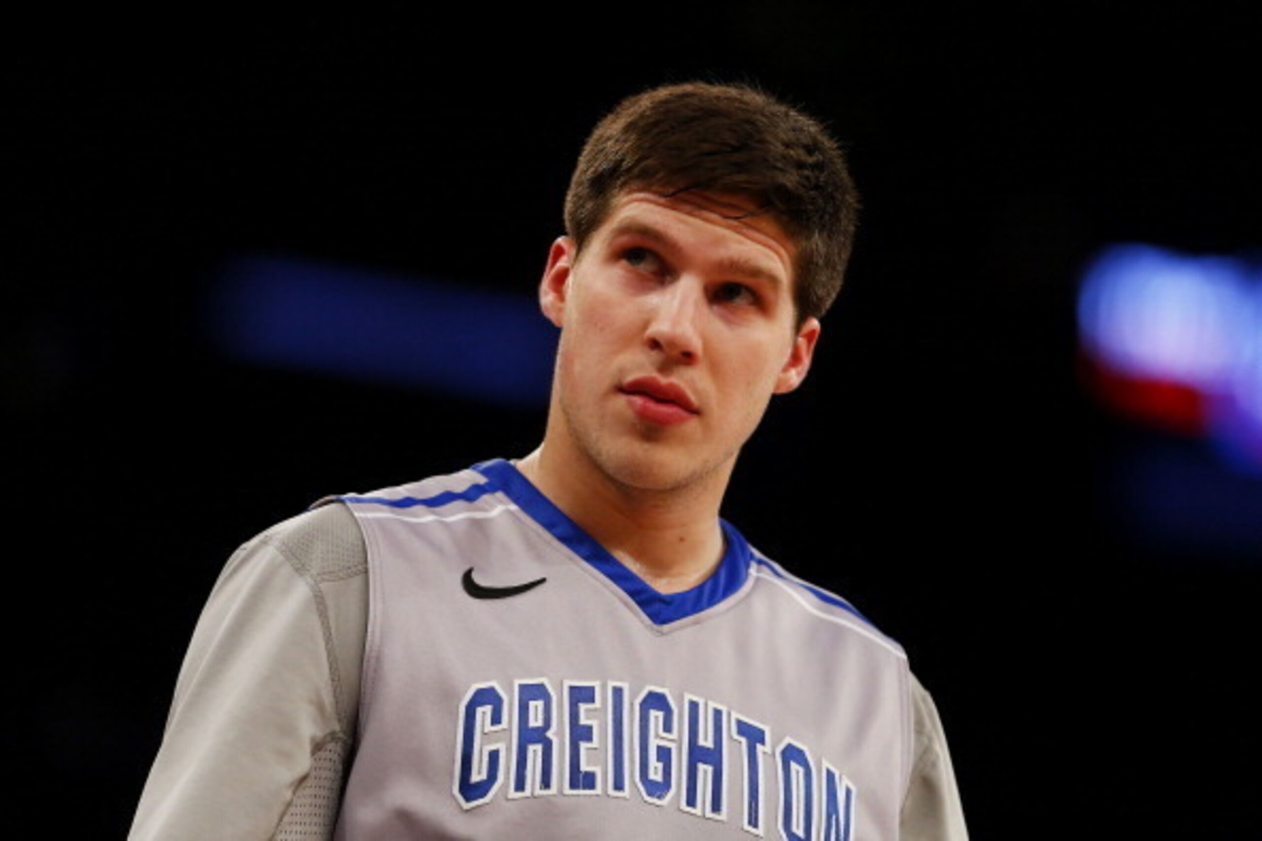 NEW YORK, NY - MARCH 14: Doug McDermott #3 of the Creighton Bluejays looks on in the second half against the Xavier Musketeers during the Semifinals of the 2014 Men's Big East Basketball Tournament at Madison Square Garden on March 14, 2014 in New York C NEW YORK, NY - MARCH 14: Doug McDermott #3 of the Creighton Bluejays looks on in the second half against the Xavier Musketeers during the Semifinals of the 2014 Men's Big East Basketball Tournament at Madison Square Garden on March 14, 2014 in New York C