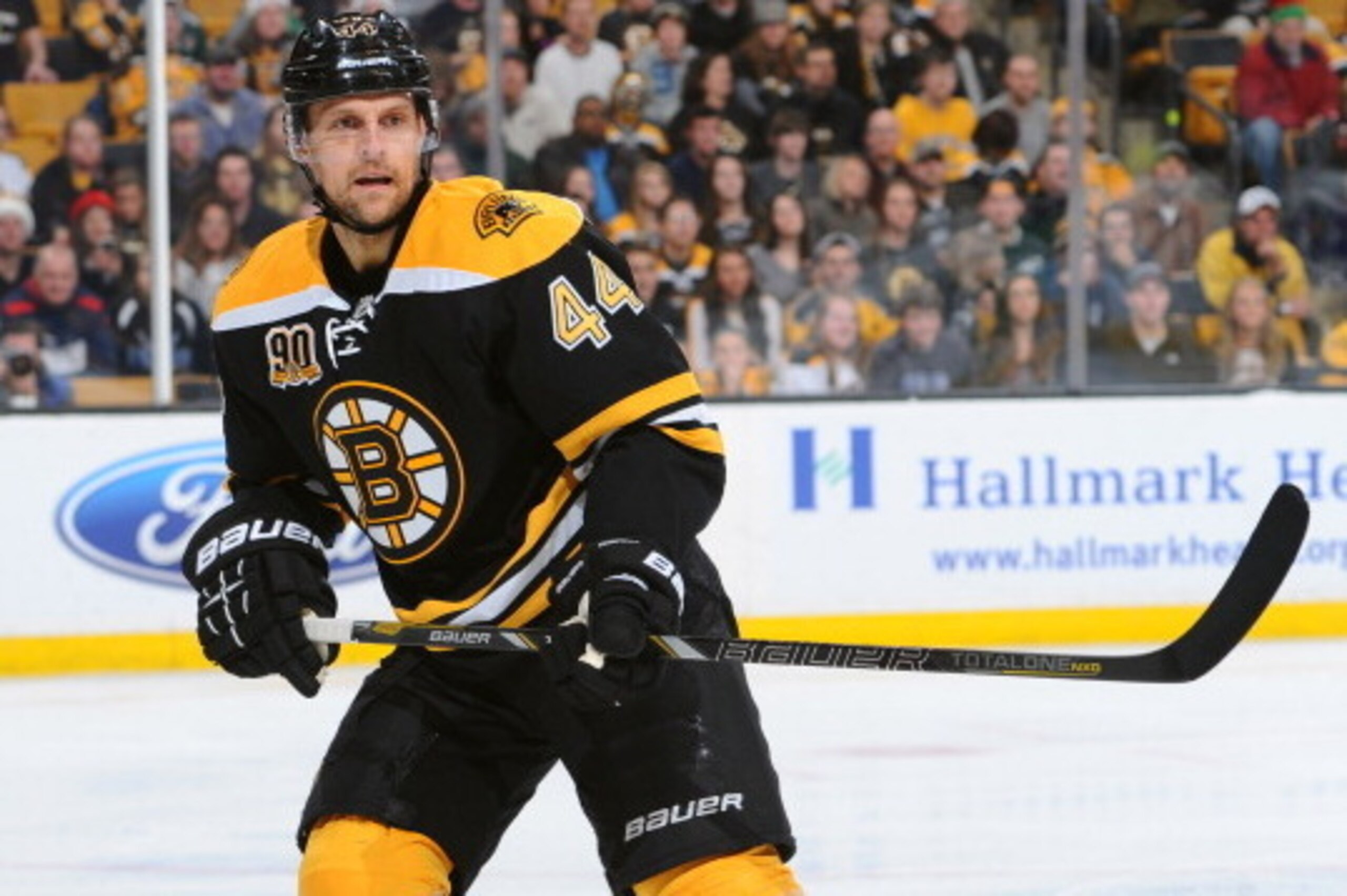 BOSTON, MA - DECEMBER 21: Dennis Seidenberg #44 of the Boston Bruins skates against the Buffalo Sabres at the TD Garden on December 21, 2013 in Boston, Massachusetts.  (Photo by Steve Babineau/NHLI via Getty Images)