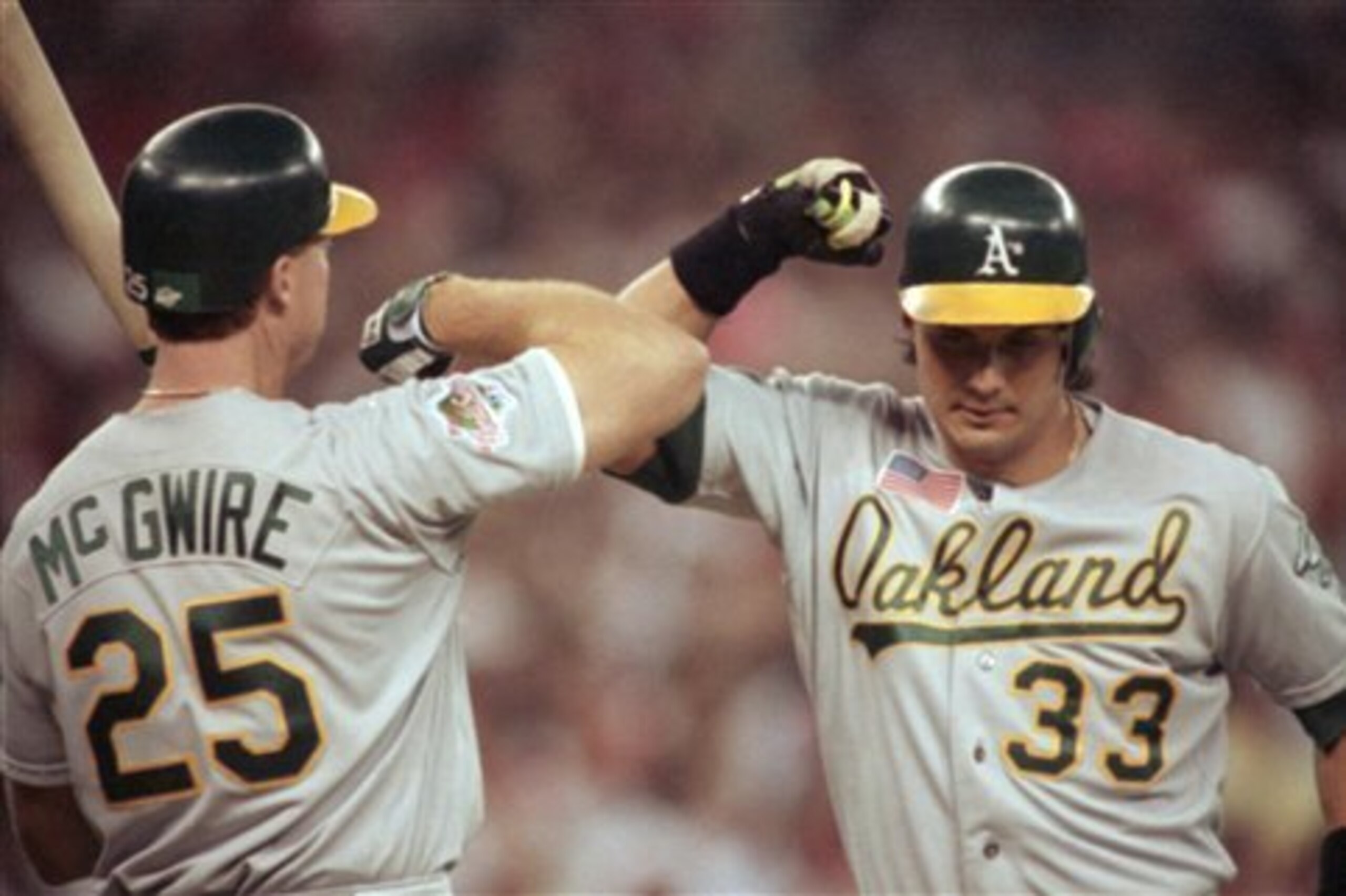 The original Bash Brothers: Mark McGwire and Jose Canseco.