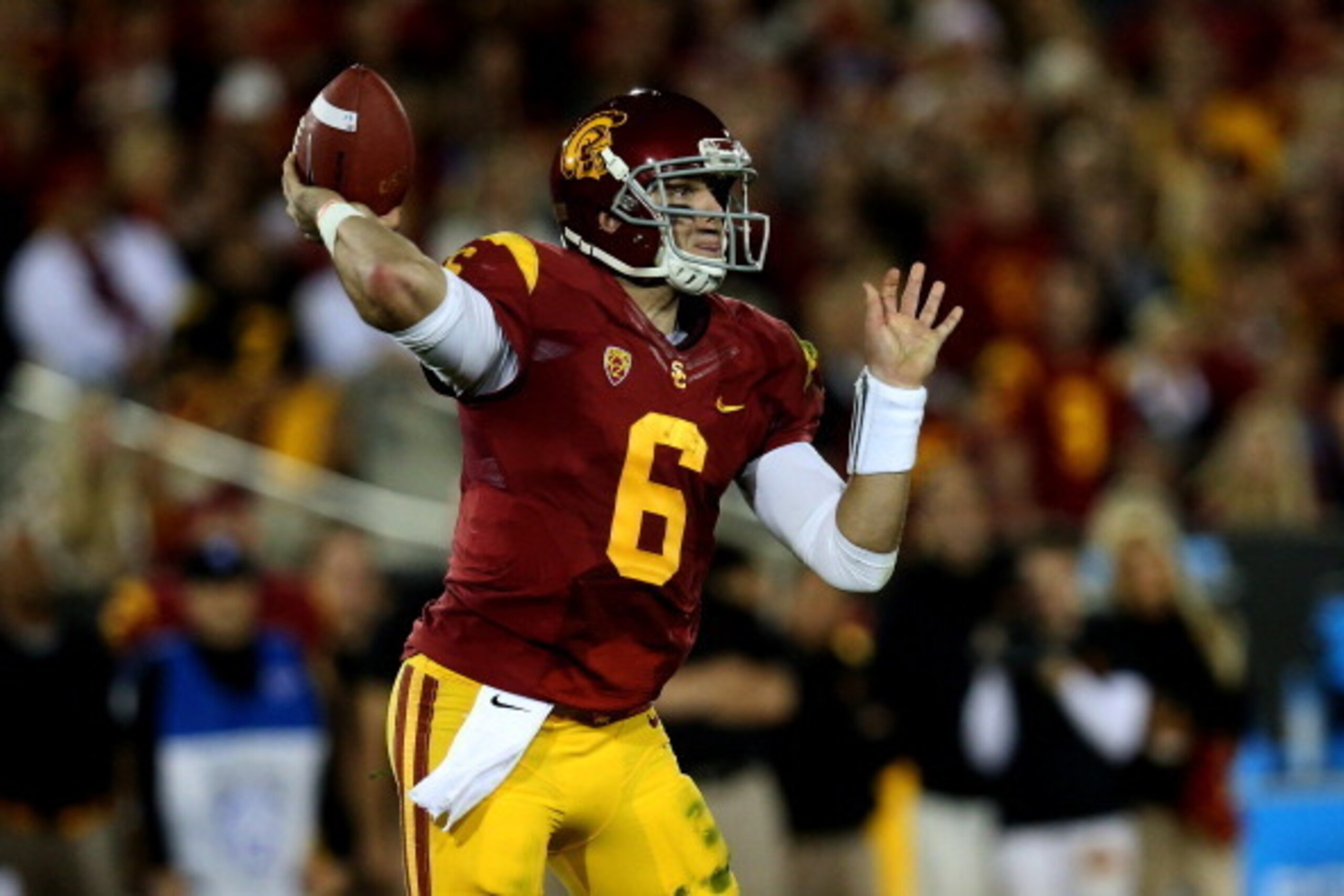 LOS ANGELES, CA - NOVEMBER 30: Quarterback Cody Kessler #6 of the USC Trojans throws a pass against the UCLA Bruins at Los Angeles Coliseum on November 30, 2013 in Los Angeles, California. (Photo by Stephen Dunn/Getty Images) LOS ANGELES, CA - NOVEMBER 30: Quarterback Cody Kessler #6 of the USC Trojans throws a pass against the UCLA Bruins at Los Angeles Coliseum on November 30, 2013 in Los Angeles, California. (Photo by Stephen Dunn/Getty Images)