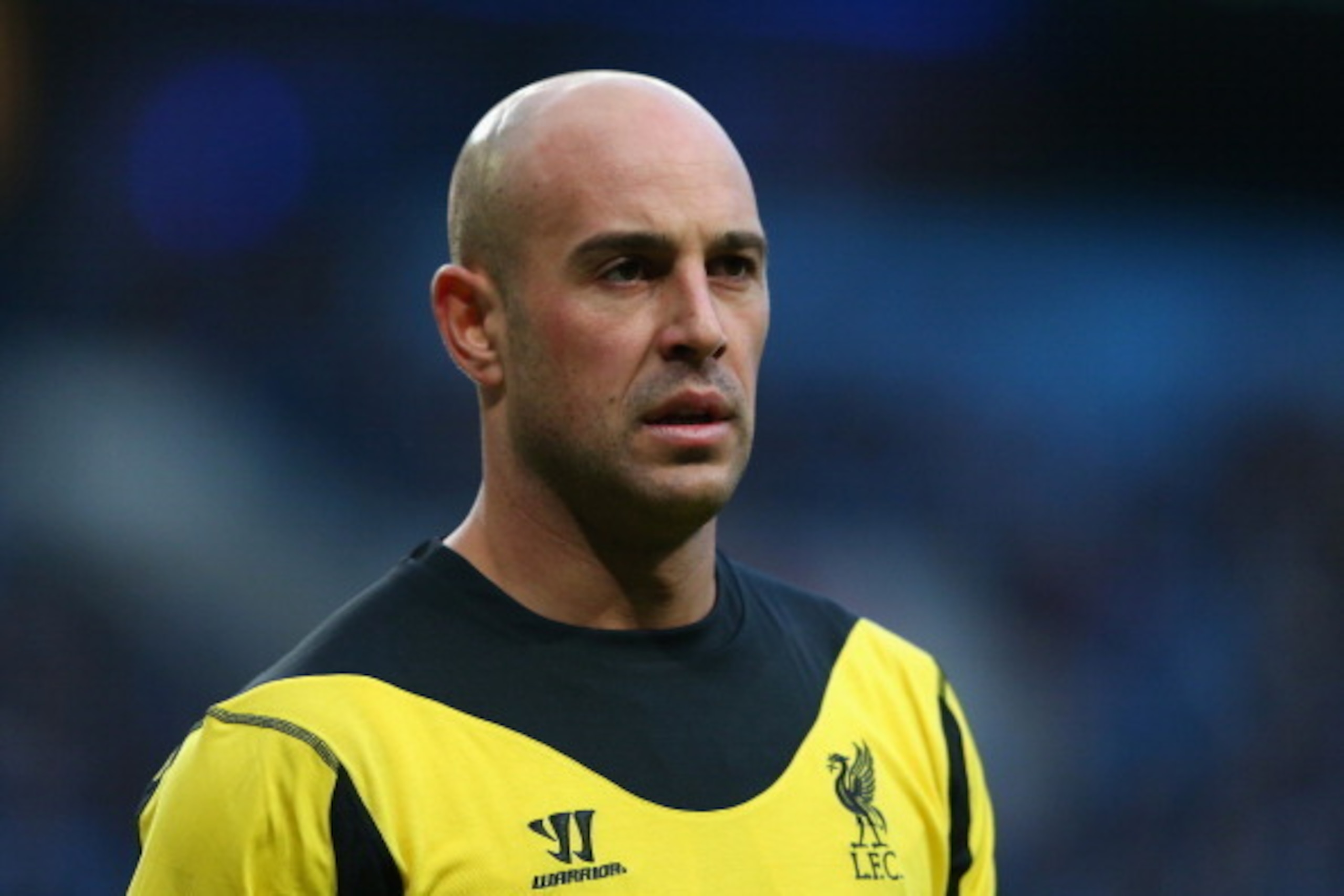 MANCHESTER, ENGLAND - FEBRUARY 03:  Pepe Reina of Liverpool looks on during the Barclays Premier League match between Manchester City and Liverpool at the Etihad Stadium on February 3, 2013 in Manchester, England.  (Photo by Alex Livesey/Getty Images)