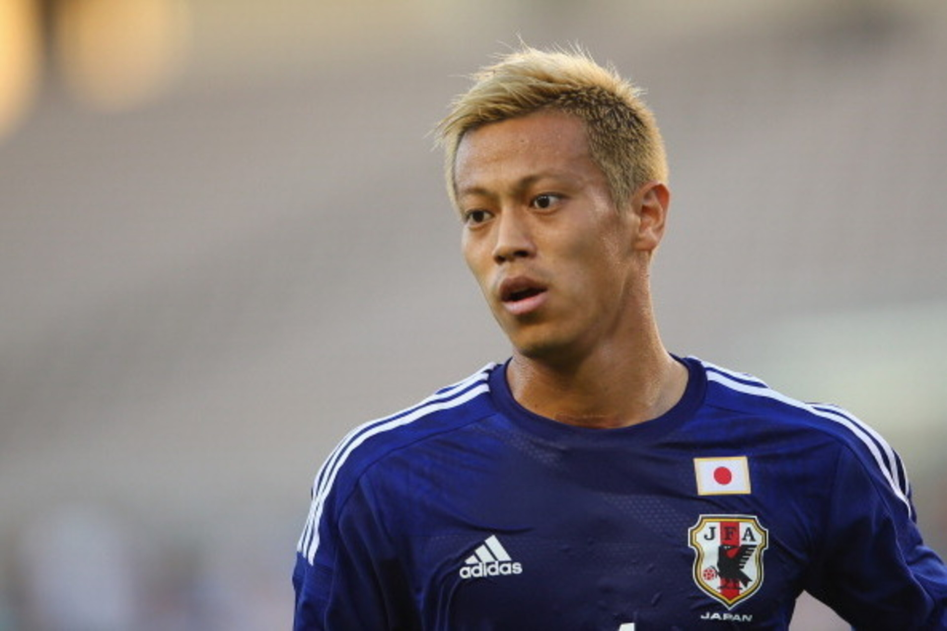 CLEARWATER, FL - JUNE 06: Keisuke Honda of Japan looks on during the International Friendly Match between Japan and Zambia at Raymond James Stadium on June 6, 2014 in Clearwater, Florida.  (Photo by Mark Kolbe/Getty Images)