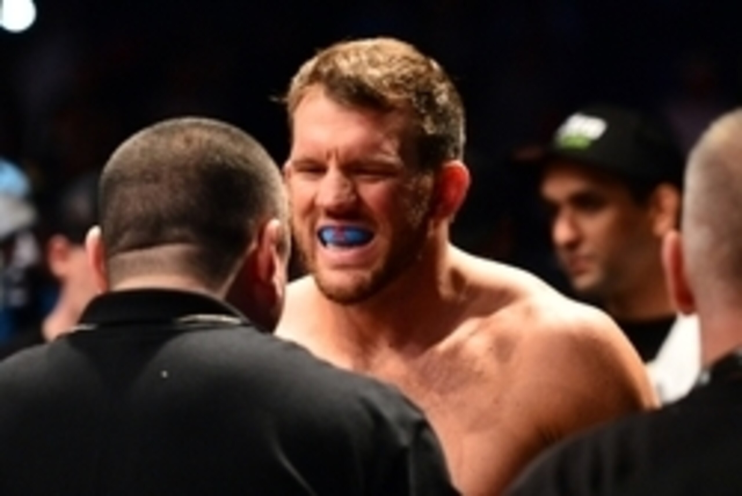 Sep 4, 2013; Belo Horizonte, BRAZIL; Ryan Bader is checked on during his fight against Glover Teixeira (not pictured) during UFC Fight Night at Mineirinho Arena. Mandatory Credit: Jason Silva-USA TODAY Sports