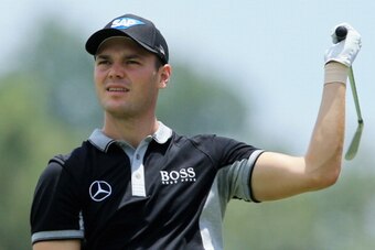 PINEHURST, NC - JUNE 13:  Martin Kaymer of Germany reacts to his tee shot on the sixth hole during the second round of the 114th U.S. Open at Pinehurst Resort & Country Club, Course No. 2 on June 13, 2014 in Pinehurst, North Carolina.  (Photo by David Can