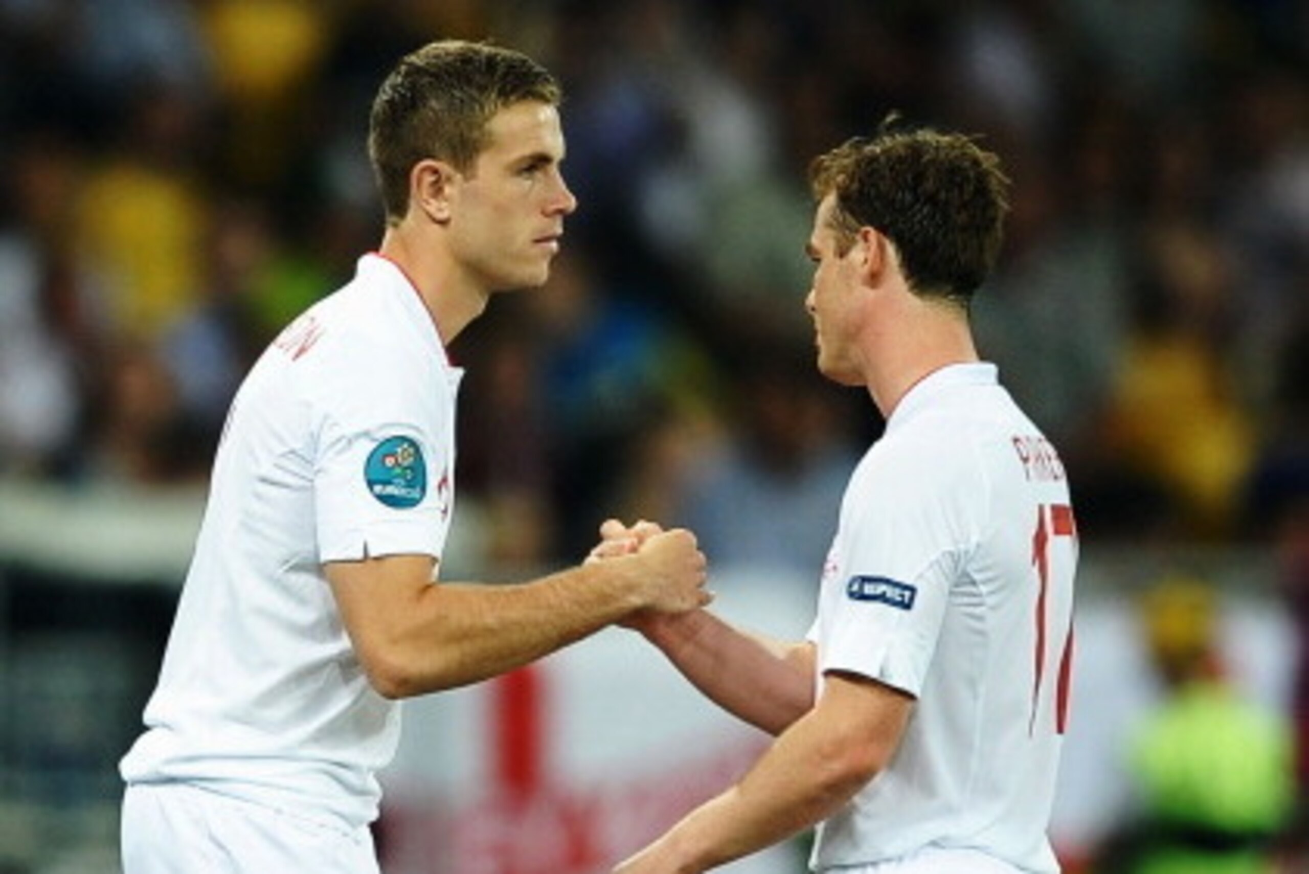 KIEV, UKRAINE - JUNE 24:  Scott Parker of England is substituted for Jordan Henderson during the UEFA EURO 2012 quarter final match between England and Italy at The Olympic Stadium on June 24, 2012 in Kiev, Ukraine.  (Photo by Laurence Griffiths/Getty Ima