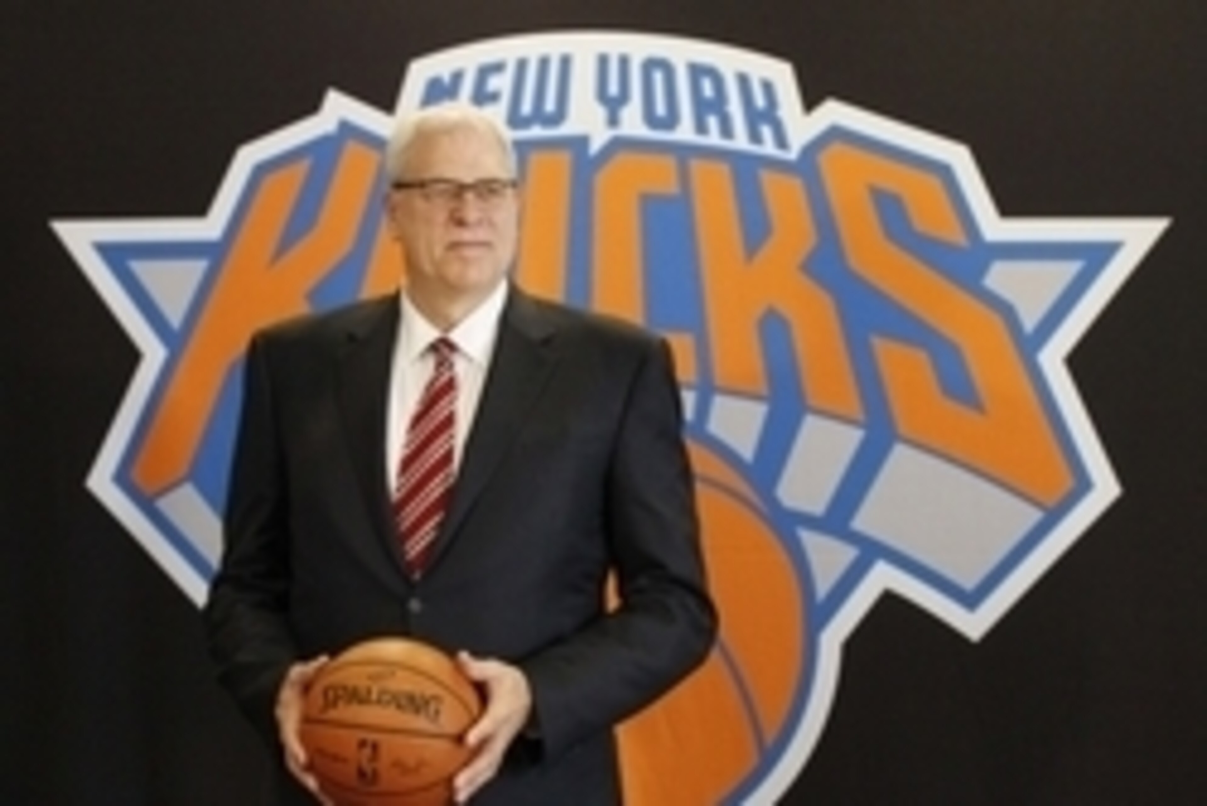 Mar 18, 2014; New York, NY, USA; New York Knicks new president of basketball of operations Phil Jackson is introduced at a press conference at Madison Square Garden.  Mandatory Credit: William Perlman/THE STAR-LEDGER via USA TODAY Sports